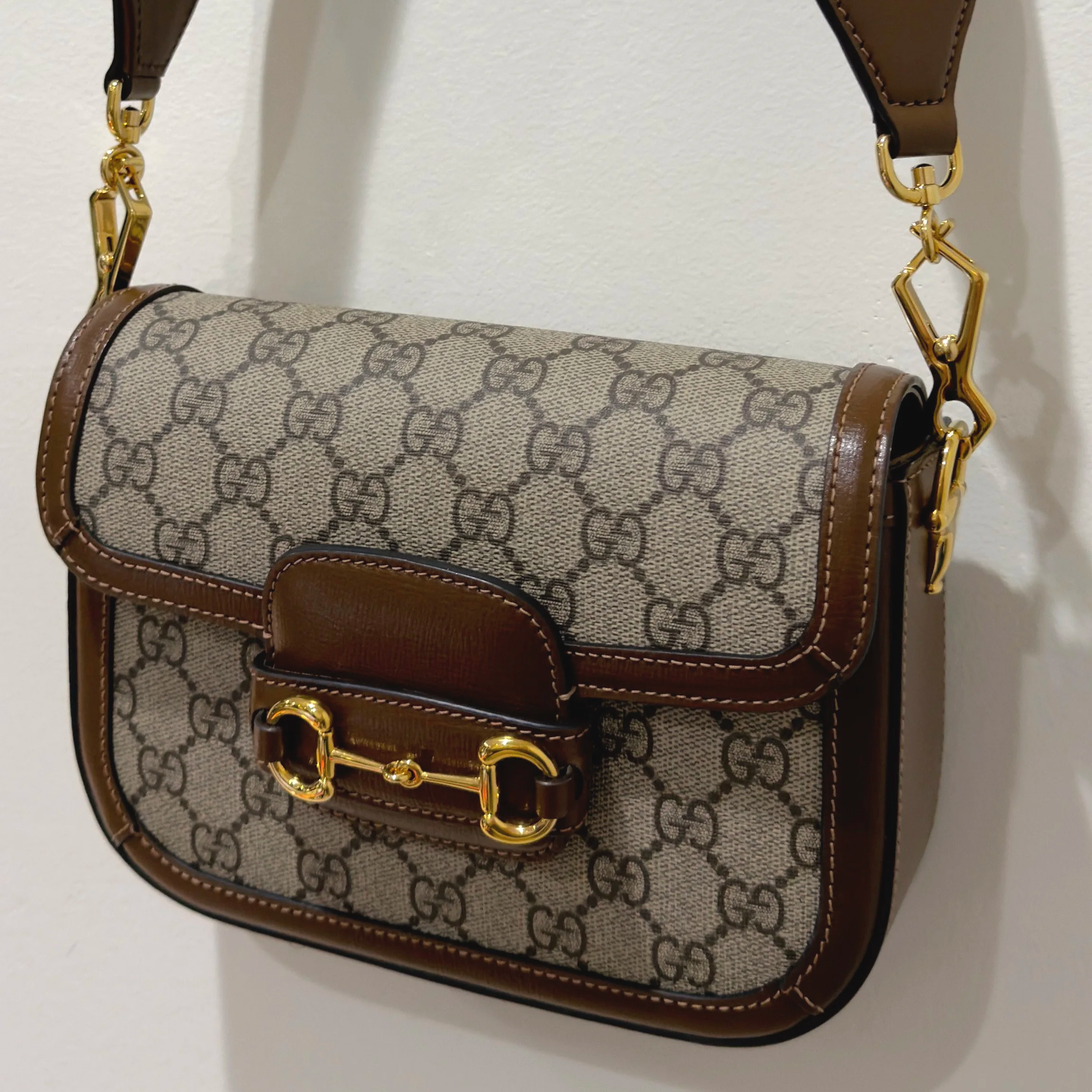 GUCCI - GG Supreme 1955 Horsebit Crossbody, Small