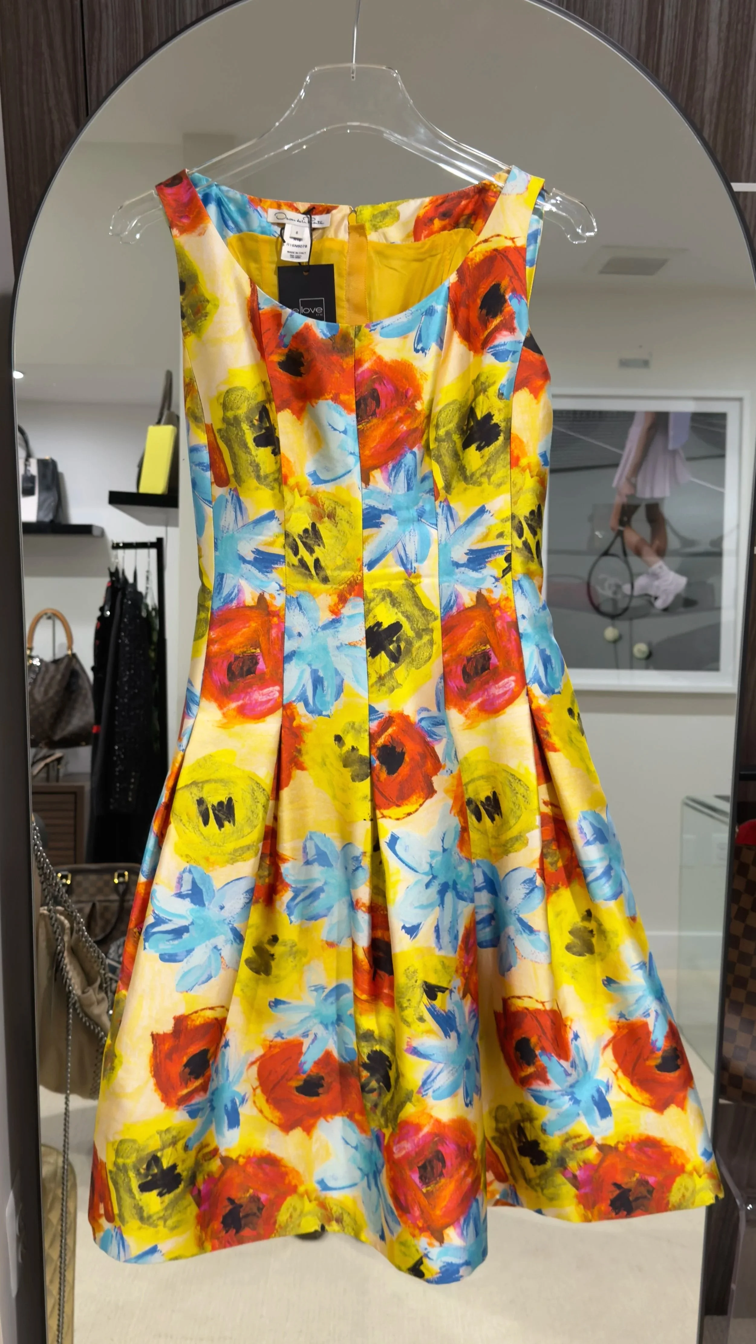 OSCAR DE LA RENTA - Floral Dress, Size 6