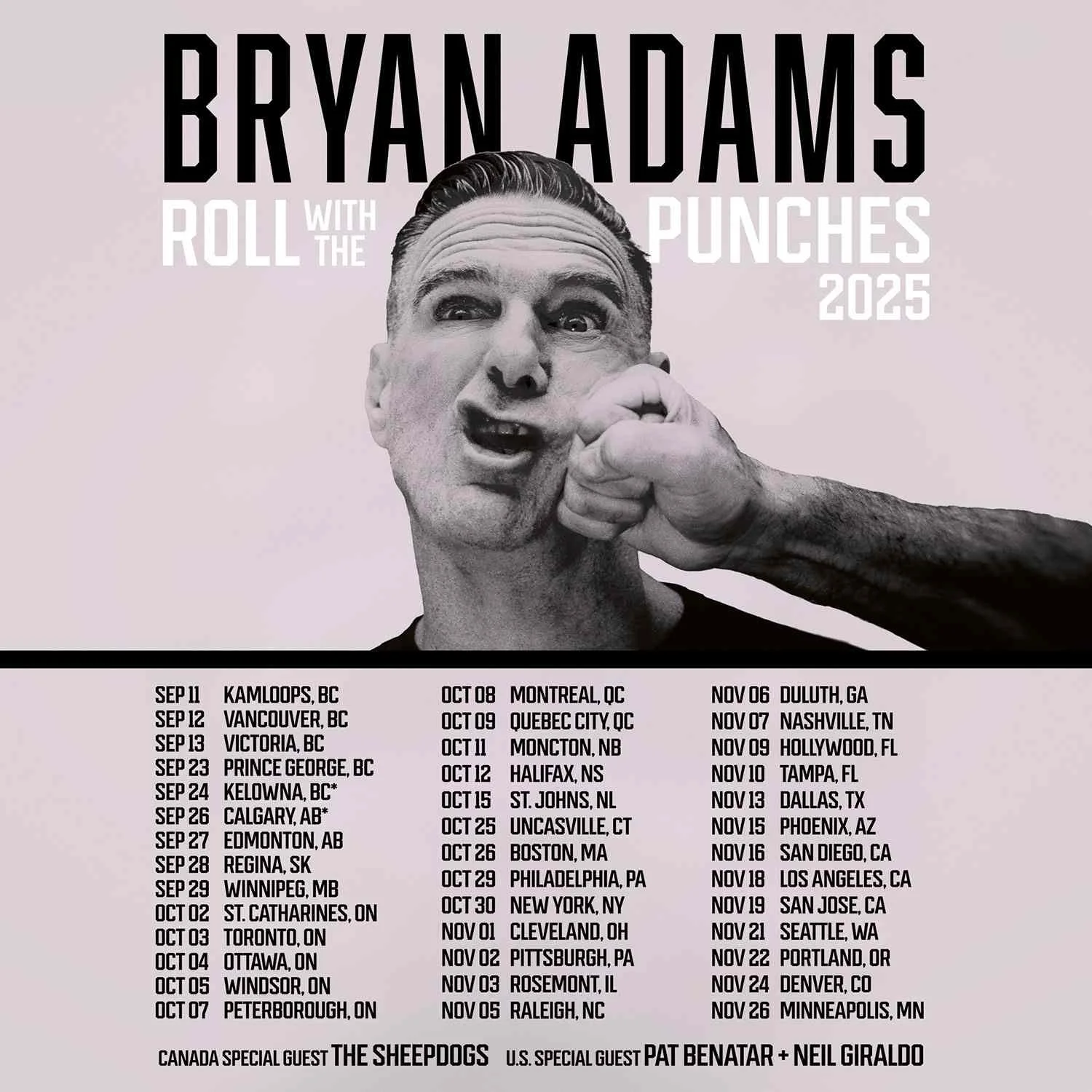 Bryan Adam’s knocks out Denver with special guest Pat Benatar &amp; Neil Giraldo on the Roll With The Punches Tour