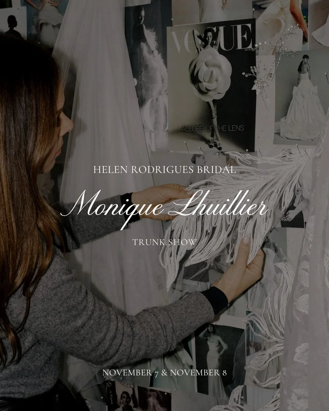 This November 7th &amp; 8th, join us for an exclusive @moniquelhuillier  Spring 2026 Bridal Trunk Show. Experience sculptural couture, cascading embroideries, and dimensional florals in the latest Monique Lhuillier Bridal &amp; Bliss collections. 
By