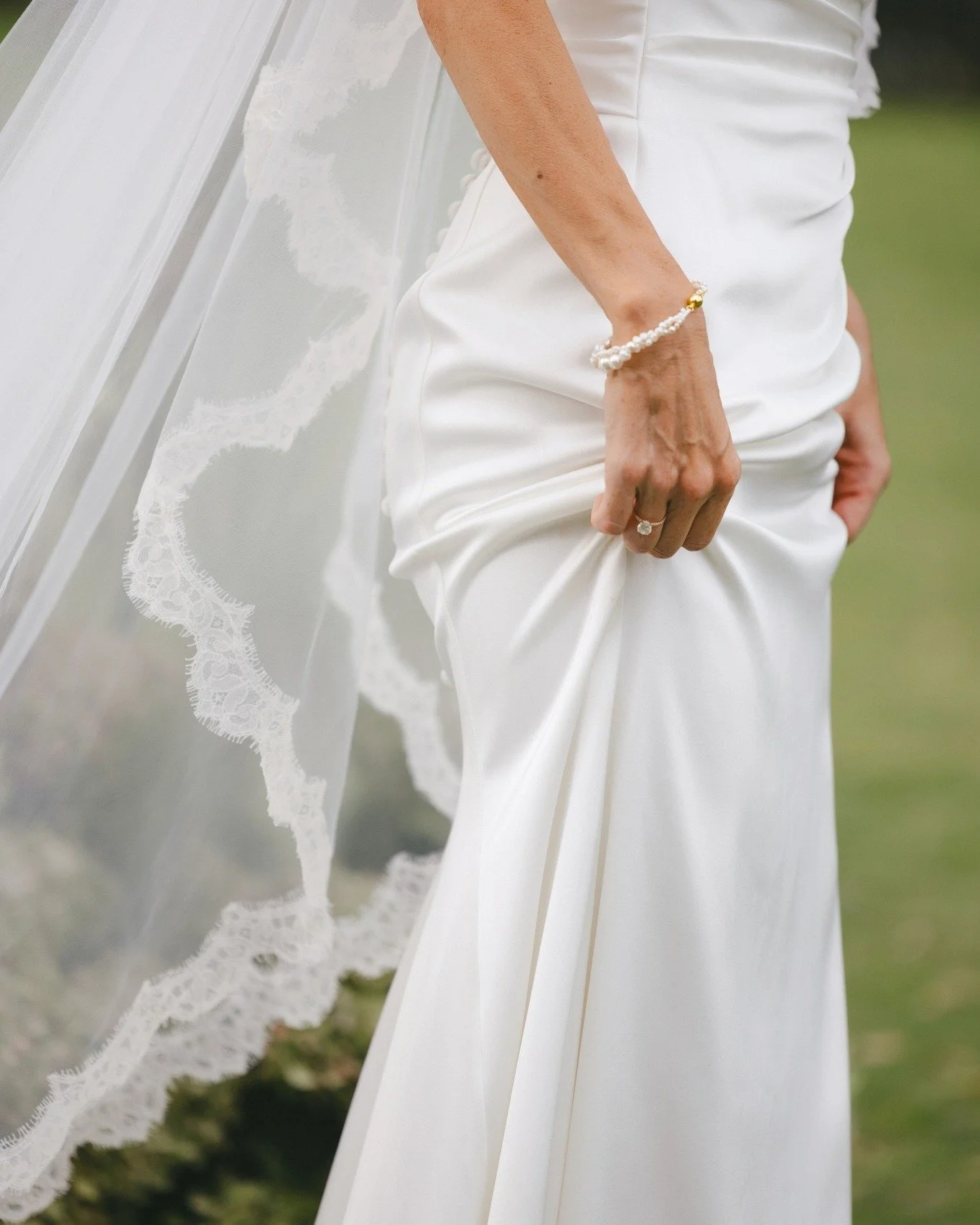 The final flourish. Our exquisite collection of handmade veils are available to discover both in boutique and online, each designed to complete your bridal look with effortless elegance.