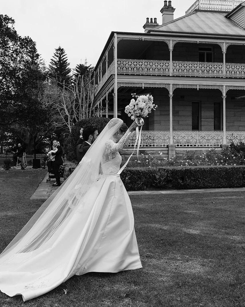 Olivia&rsquo;s lace-trim veil was the perfect finishing touch, completing her bridal look with timeless romance. Discover our exquisite collection of handmade veils, available in boutique and online.