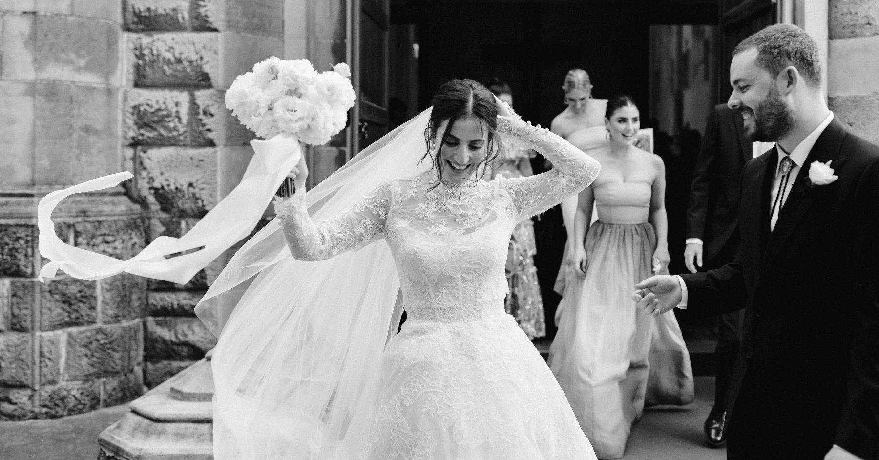 An heirloom in the truest sense.

Stunning Celeste wears the HR Signature Veil, a timeless finishing piece designed to transcend seasons and generations.