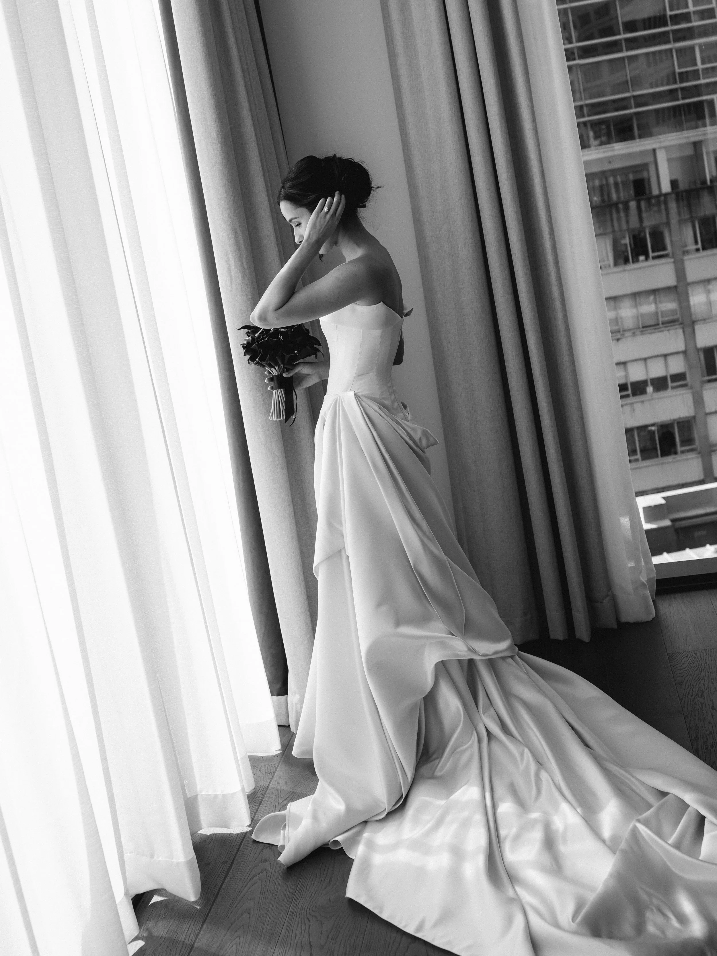 Details of drapery perfection from Lara&rsquo;s central Sydney wedding. Discover the new @galialahav collection as well as our hand curated collection at our Trunk Show from August 20-29. Book your appointment now.