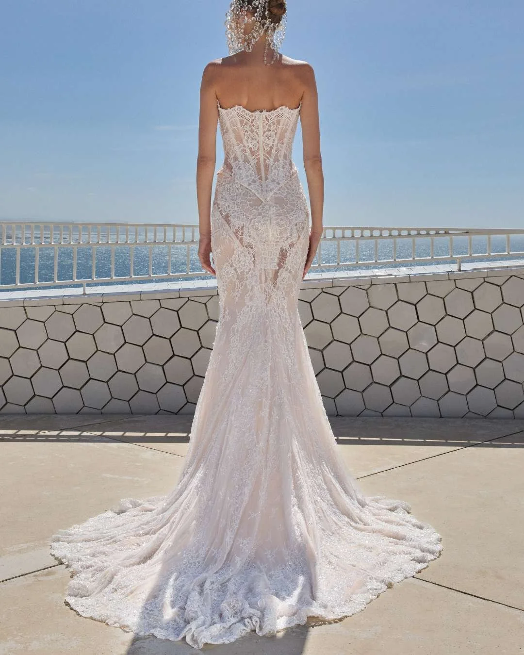 fitted lace wedding dress Chelsea main image 1