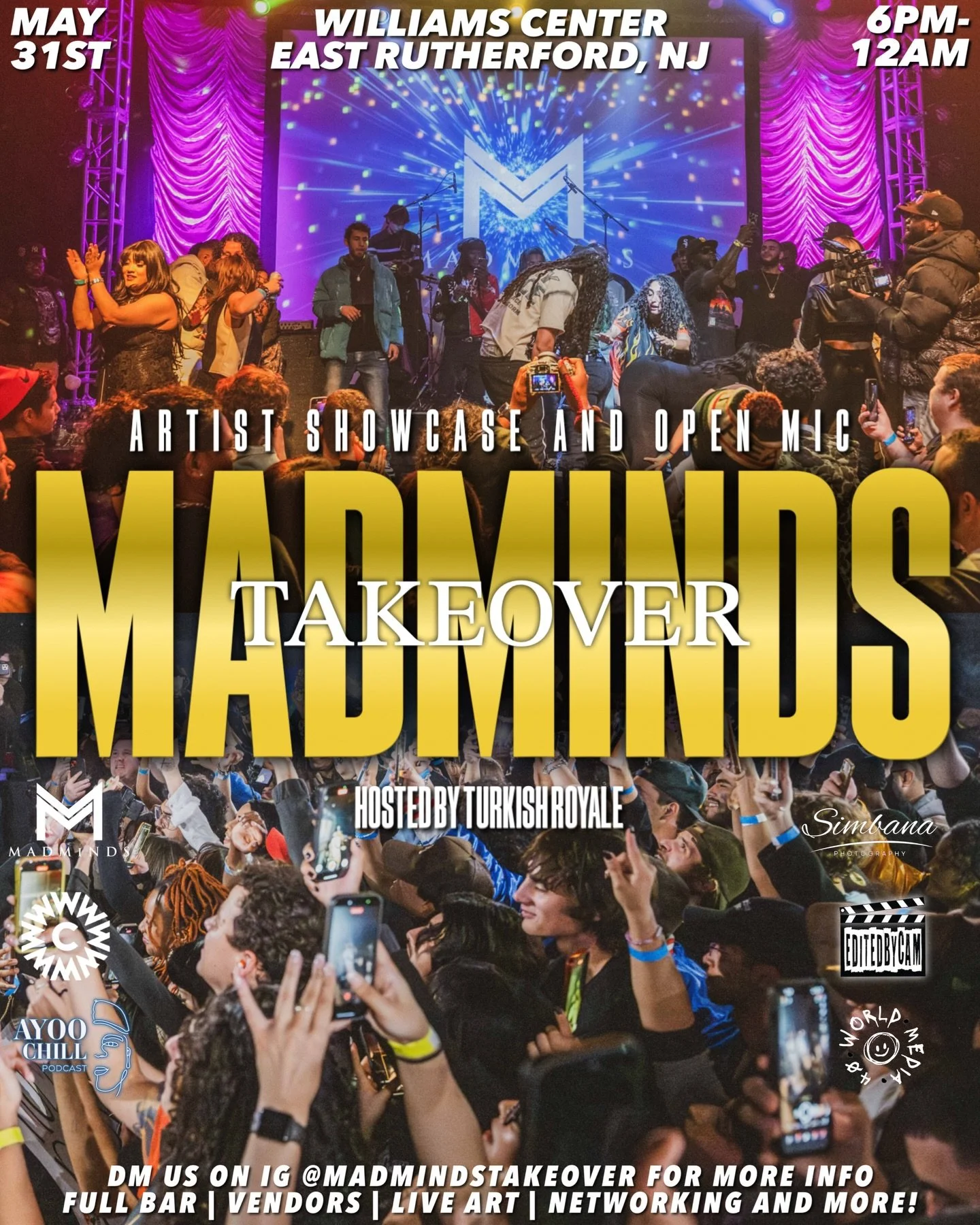 MADMINDS IS BACK 〽️‼️ AT THE AMAZING WILLIAMS CENTER WITH AN AMAZING HEADLINER ARTIST BEING ANNOUNCED THIS WEEK👀 
TAG AN ARTIST WHO CAN BRING A CROWD AND PUT ON A HELL OF A SHOW 👇👇👇👇 

WE&rsquo;RE EXPECTING OVER 400+ PEOPLE AND SOME OF THE MOST 