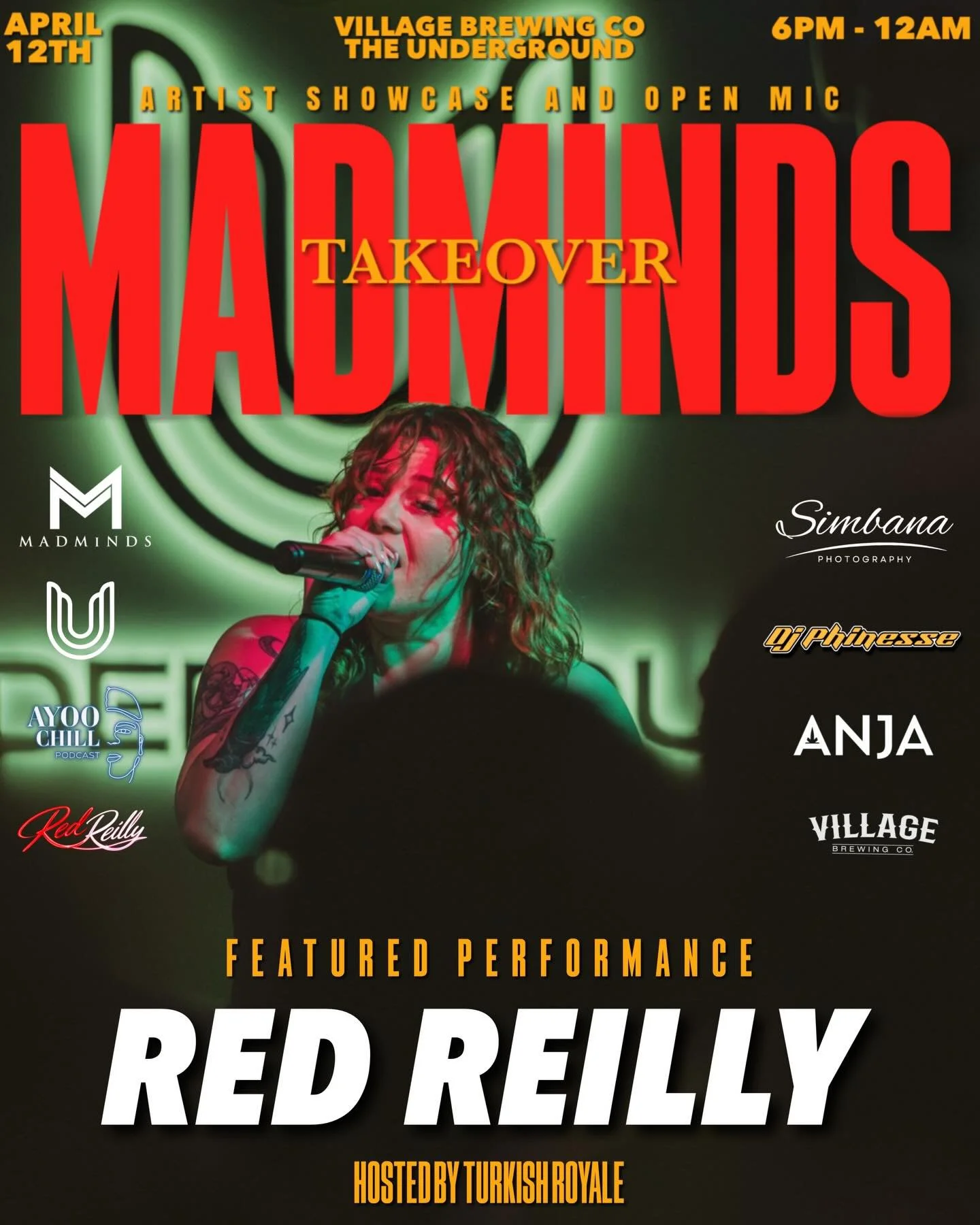 MADMINDS TAKEOVER 🔥〽️
Sunday, April 12th | The Underground, Somerville NJ @undergroundvbc
We&rsquo;re bringing the energy back to UNDERGROUND for a special night celebrating @redreillyofficial 🎉 🍷❤️

This lineup is LEGENDARY ...featuring some of t