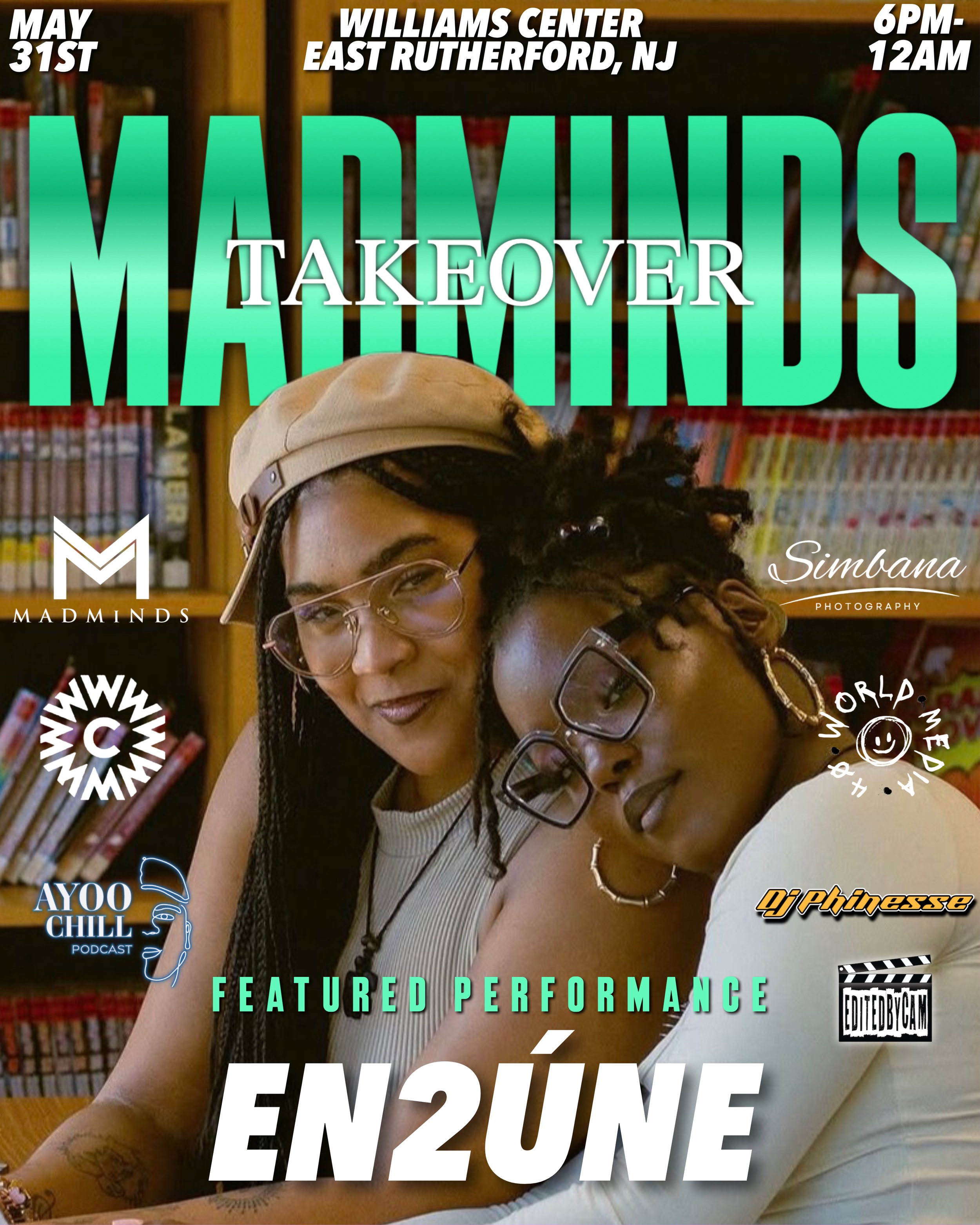 En2une are making their debut as featured performers for the upcoming Madminds Takeover event May 31st at Williams Center in Rutherford New Jersey after winning performance of the night at our previous open mic event