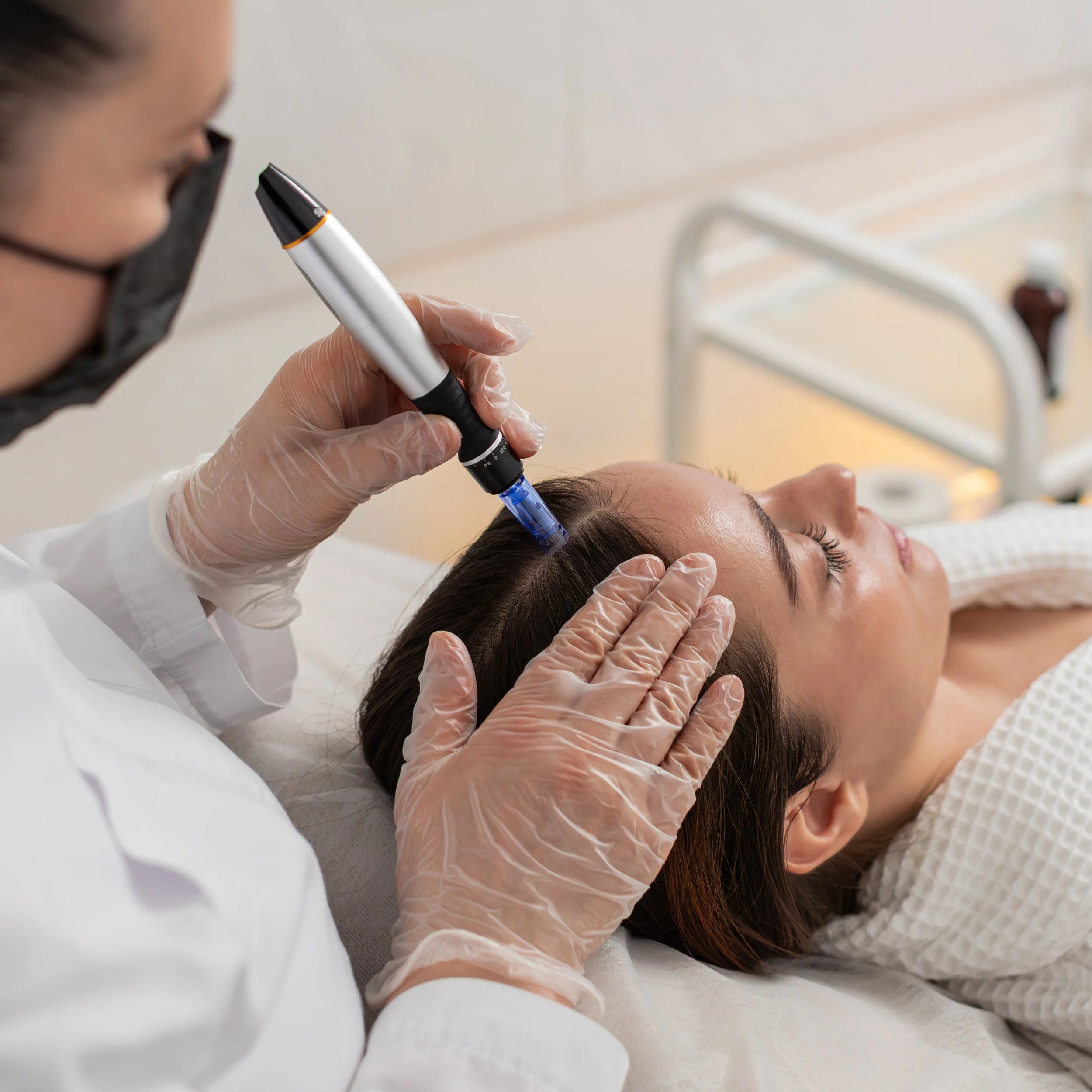 Microneedling with Ariessence PDGF+ Hair Restoration Treatment