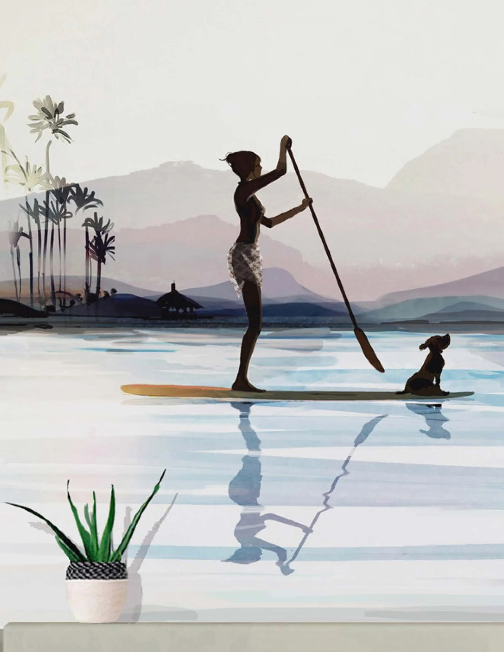 Paddle-boarding Together