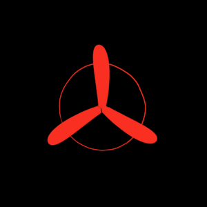 Spinning fan on black 