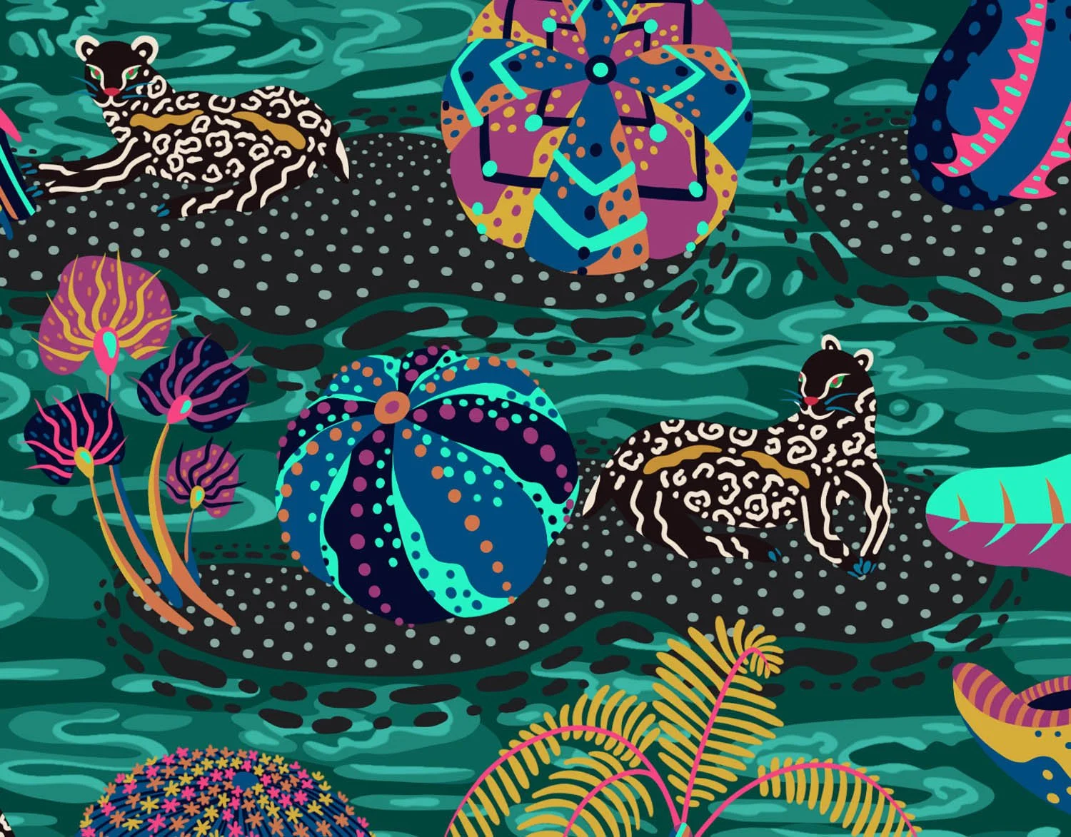 Sam_Wilde_Neon_Tropical_Flora_And_Fauna_Pattern_Illustration.jpg