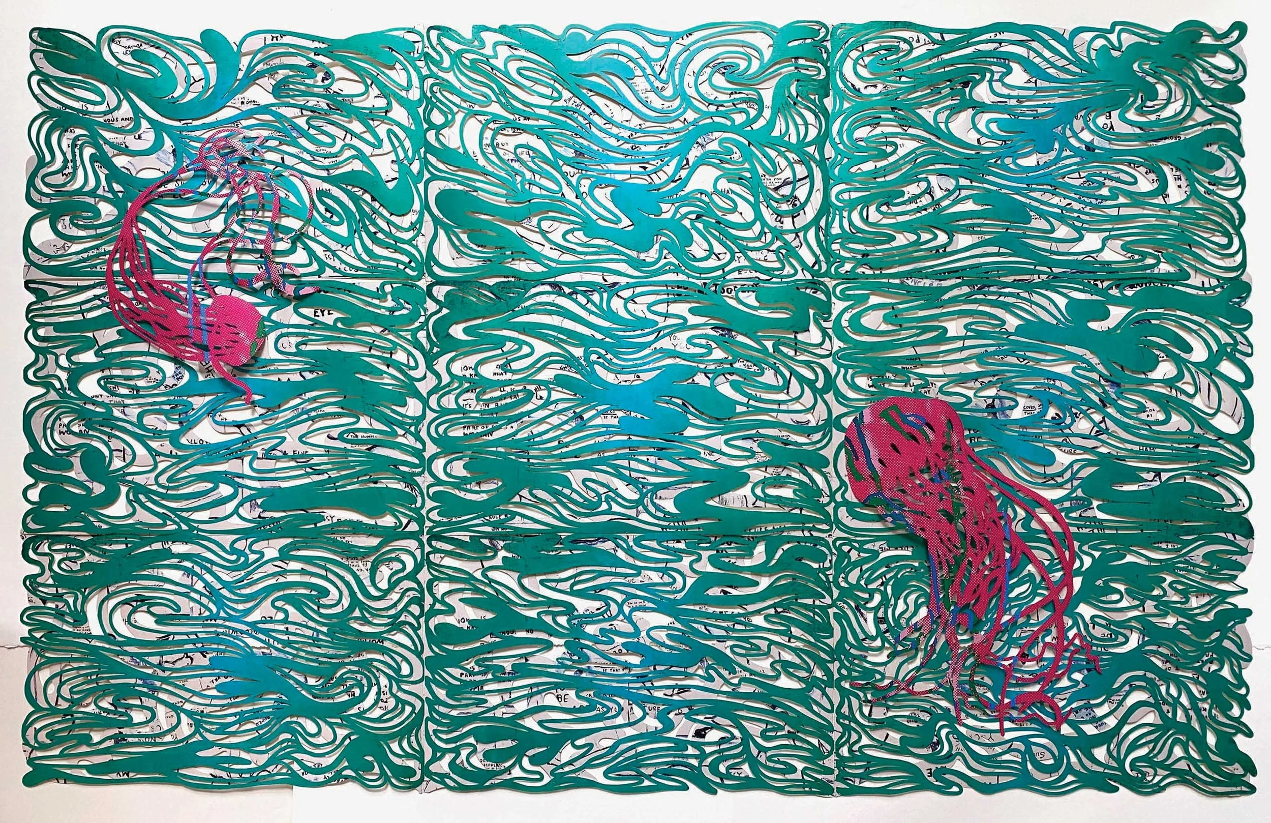 Decoupage artist Marco Gallotta uses mixed media to create pieces composed of many layers.