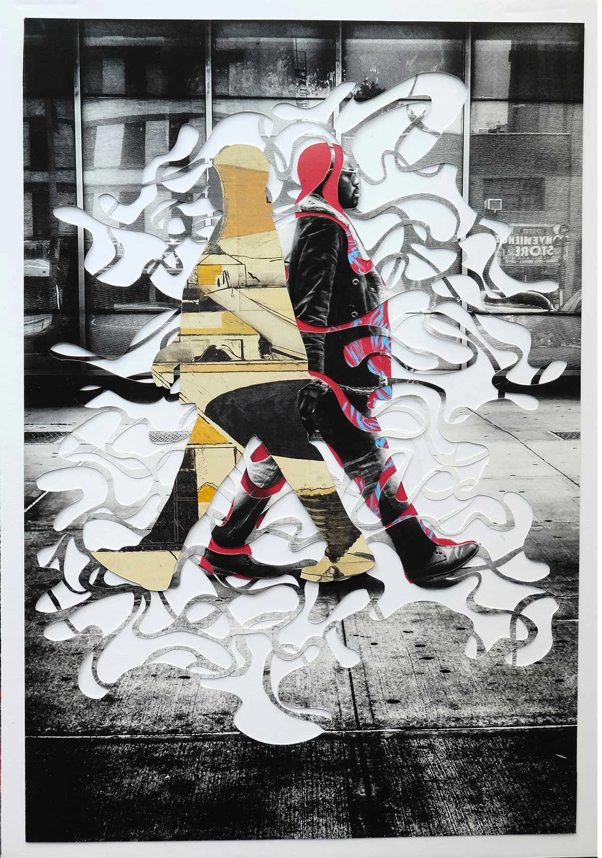 Marco Gallotta uses photographs, paper, and other materials to create artwork.