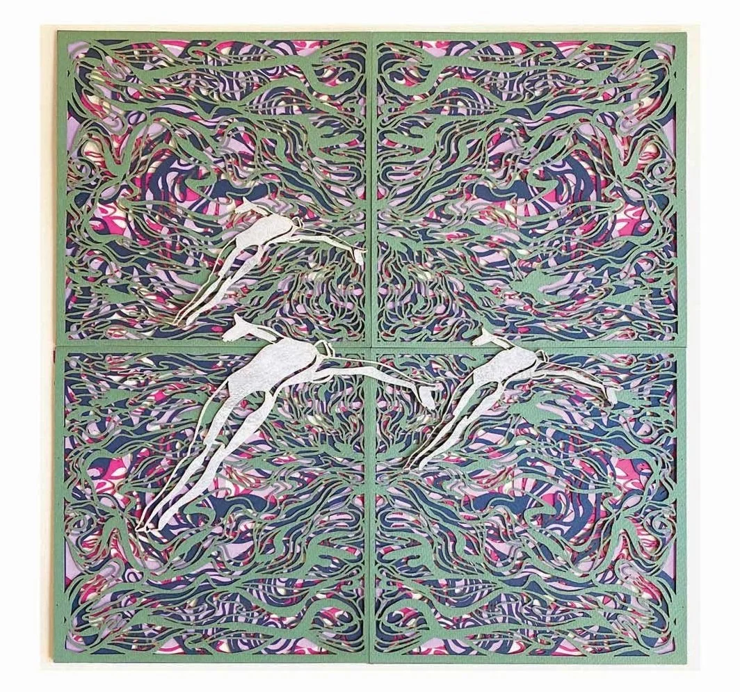 Decoupage artist Marco Gallotta uses mixed media to create pieces composed of many layers.