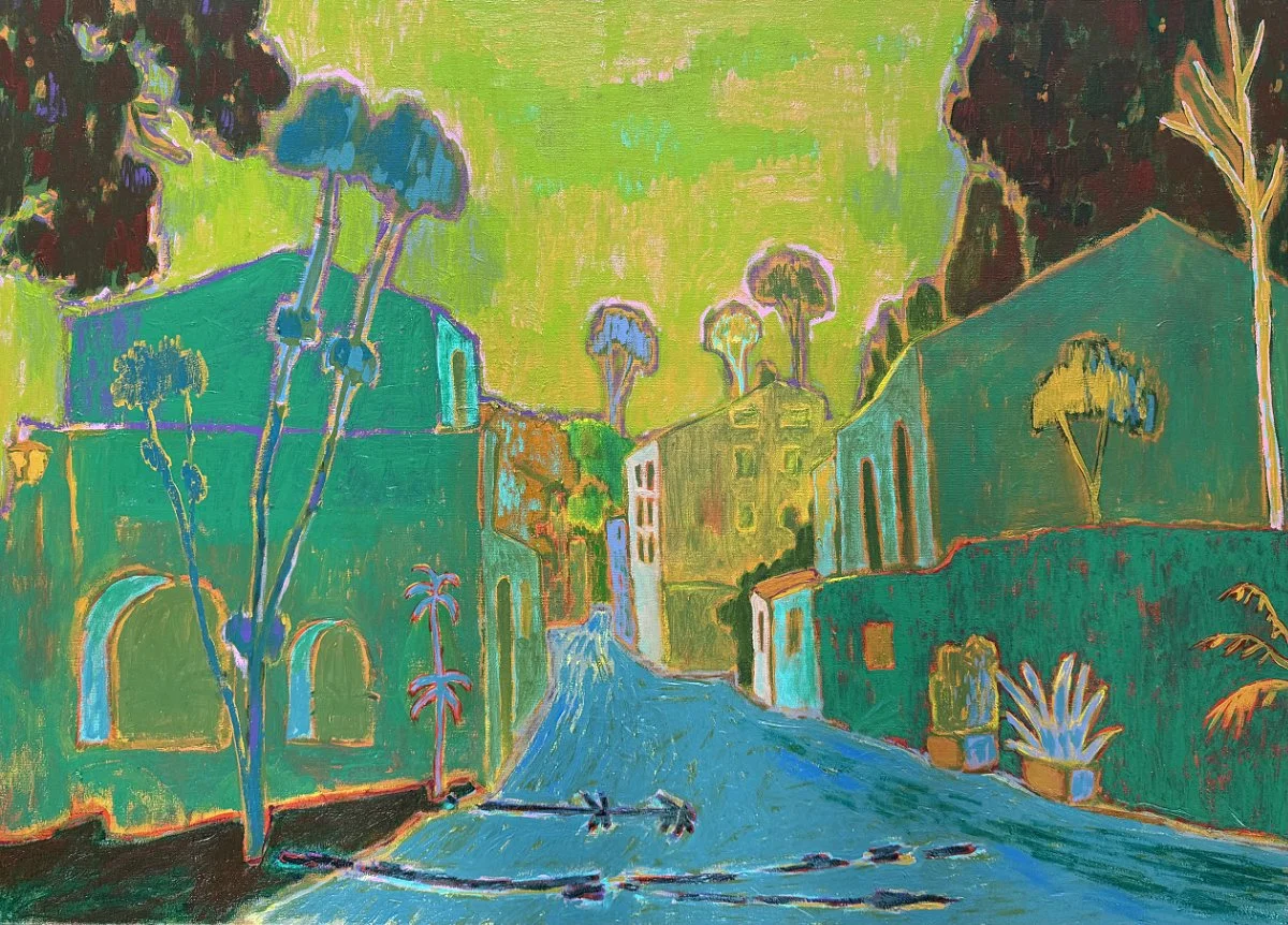  Somewhere Our Childhood Is Still Walking Home  
Acrylic on canvas 
50 x 70 cm 
  