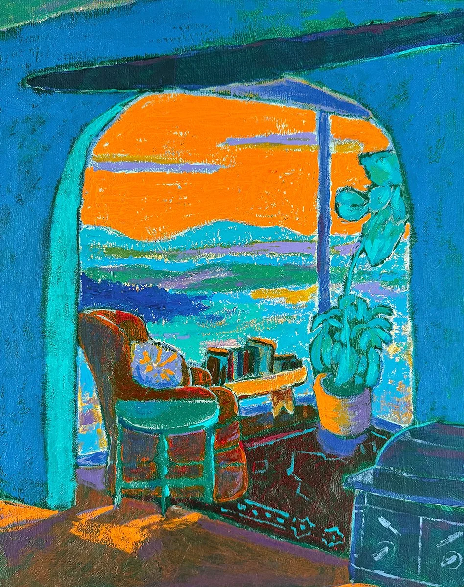  An Evening Kept Indoors  
Acrylic & Gouache on canvas 
30x24 cm 
2025 
 Sold 