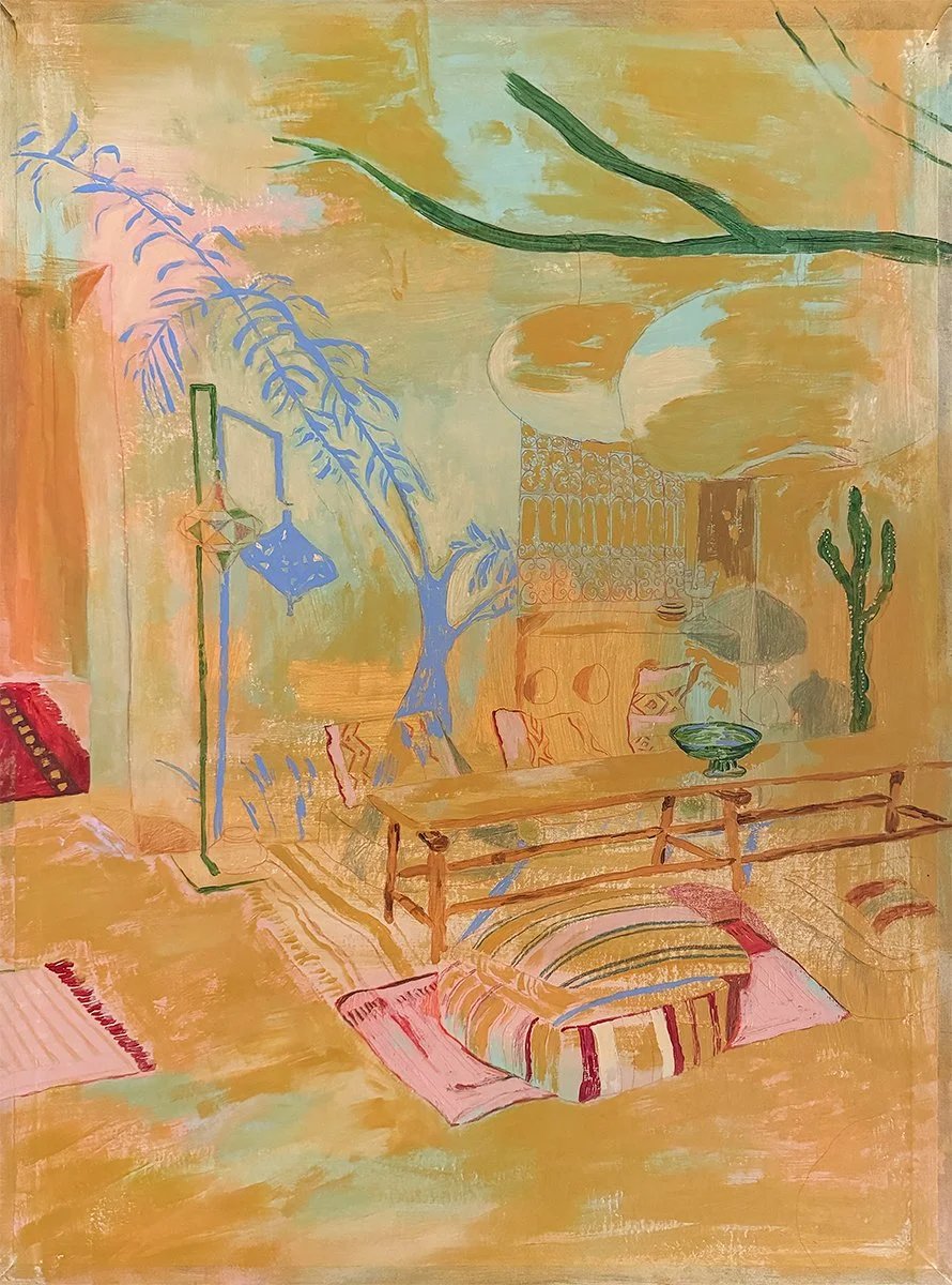  Sunlit Reminiscence 2  
Acrylic & pencil on box 
70,5 x 52 cm 
  