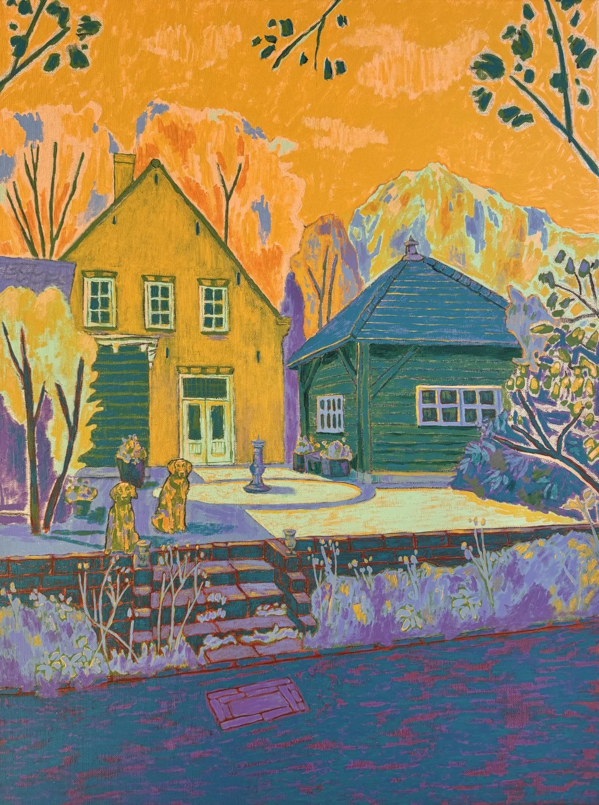  A Garden Of A Golden Afternoon  
Acrylic on canvas 
80 x 60 cm 
 Sold 