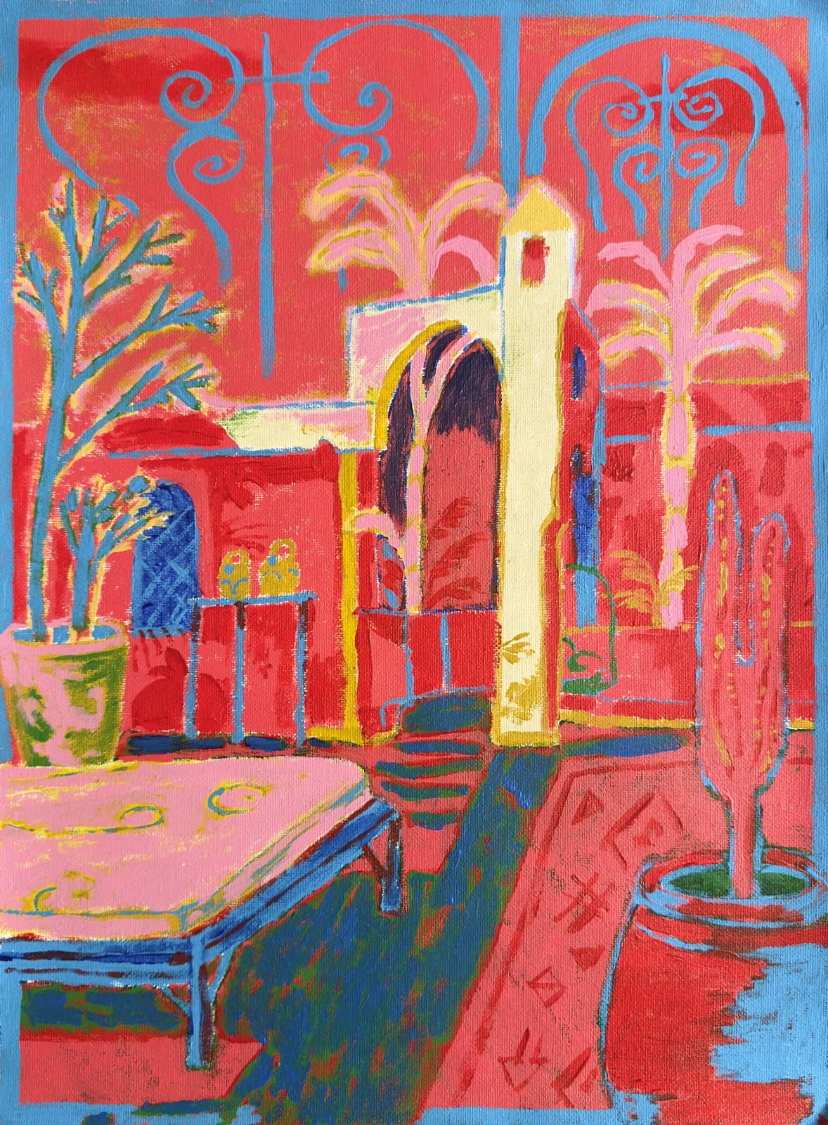  The View Unfolded There  
Acrylic on paper 
42 x 29,7 cm 
 
Available through Rigotang
 €870,- 