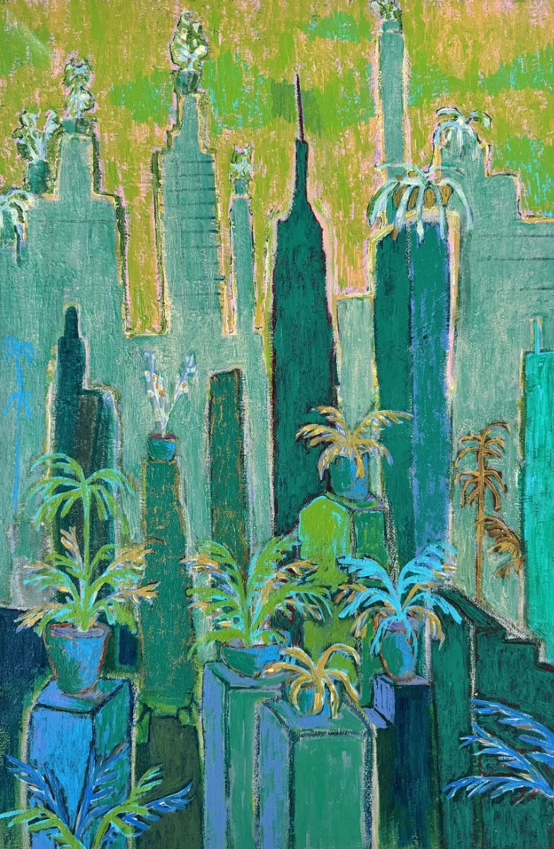  The Gathering  
Acrylic & oil pastel on canvas 
50 x 33 cm 
  
