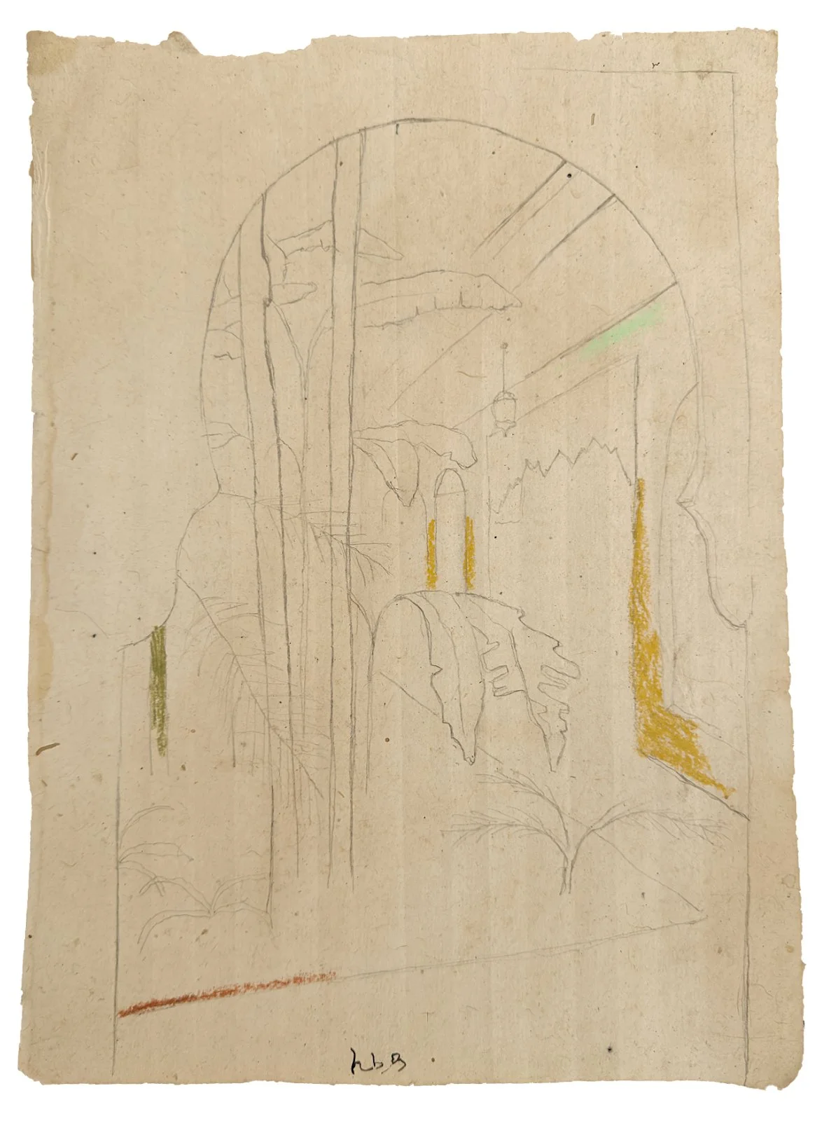  Somewhere Returning  
Pencil & oil pastel on paper 
33,5 x 24,5 cm 
 €700,- 