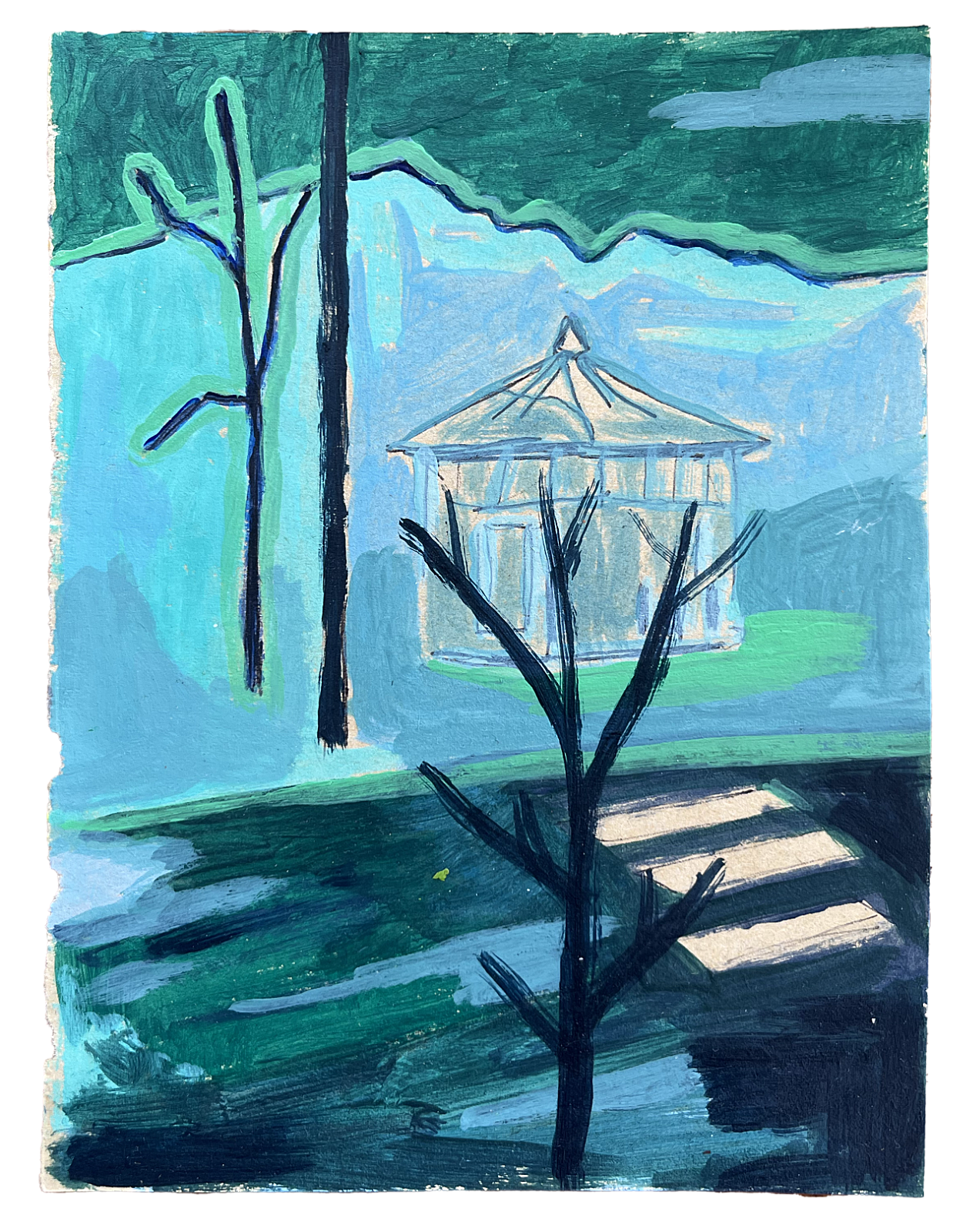  Innsbruck 2  
Acrylic & pencil on paper 
14 x 10,5 cm 
 Sold 