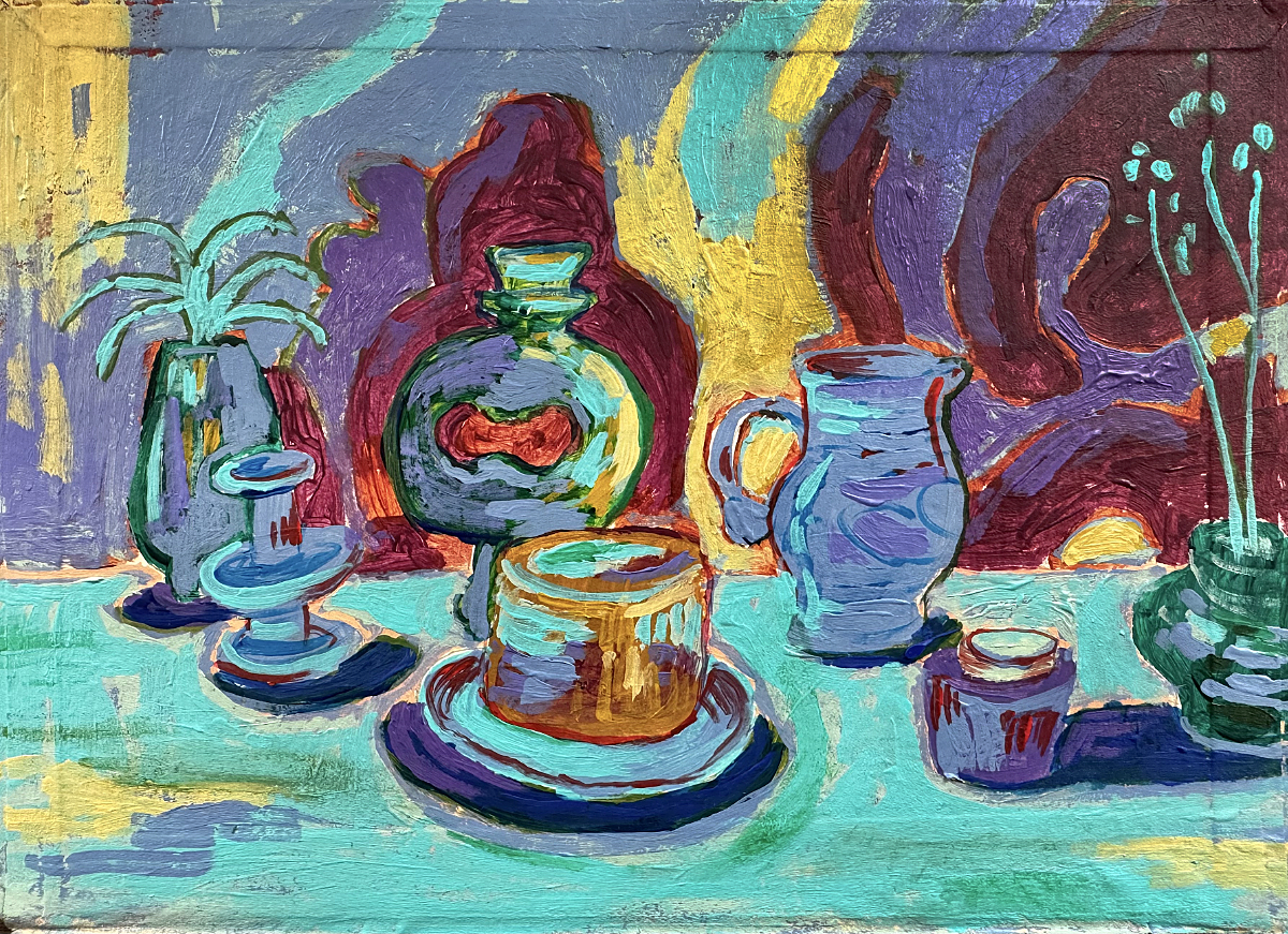  Stillness Regathered  
Acrylic on book cover 
20,5x14,5 cm 
 €390,- 