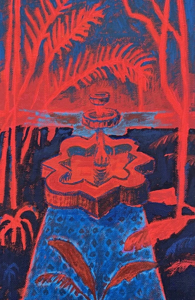  Light Fading on a Borrowed Day  
Acrylic on canvas 
30 x 20 cm 
 Private collection 