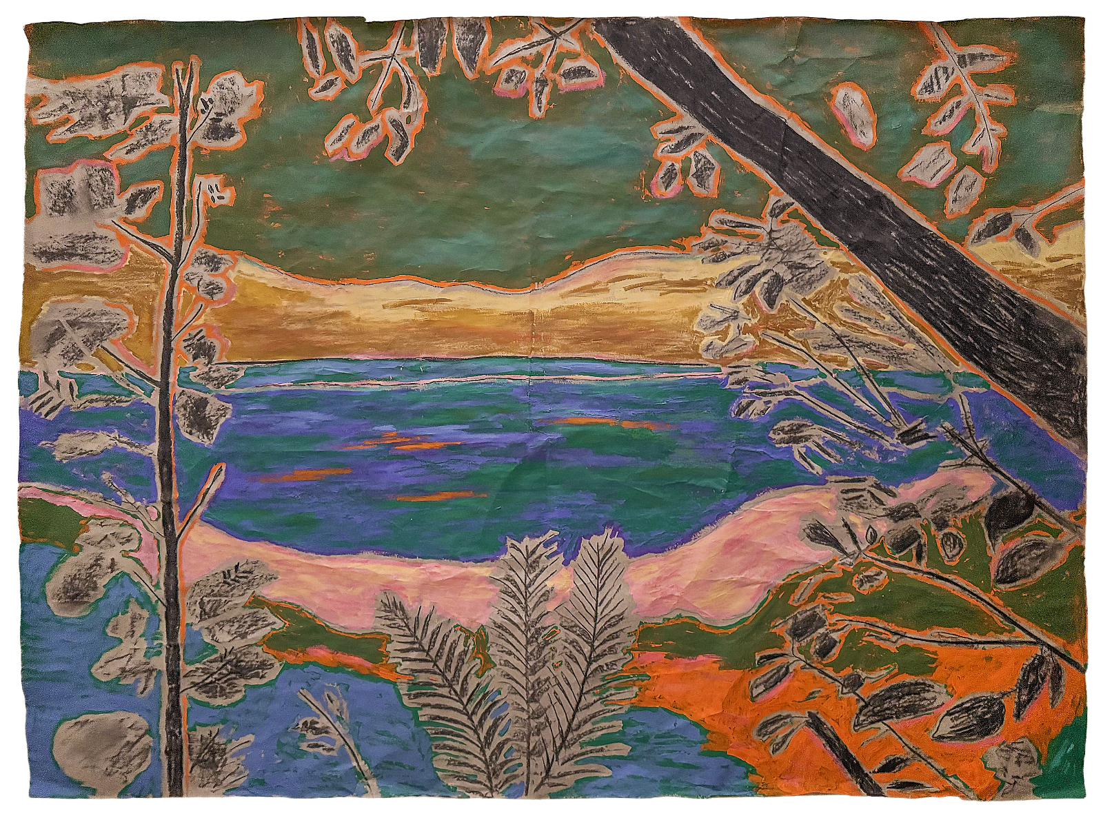  Nature’s Window  
Acrylic, charcoal & oil pastel on paper 
69 x 94 cm 
 
Soon Available
 $3000,- 