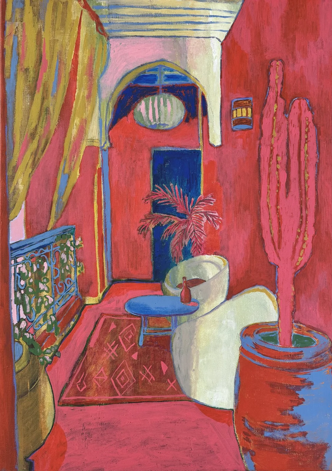  I Stayed Longer Than I Knew  
Acrylic on canvas 
70 x 50 cm 
 €1950,- 