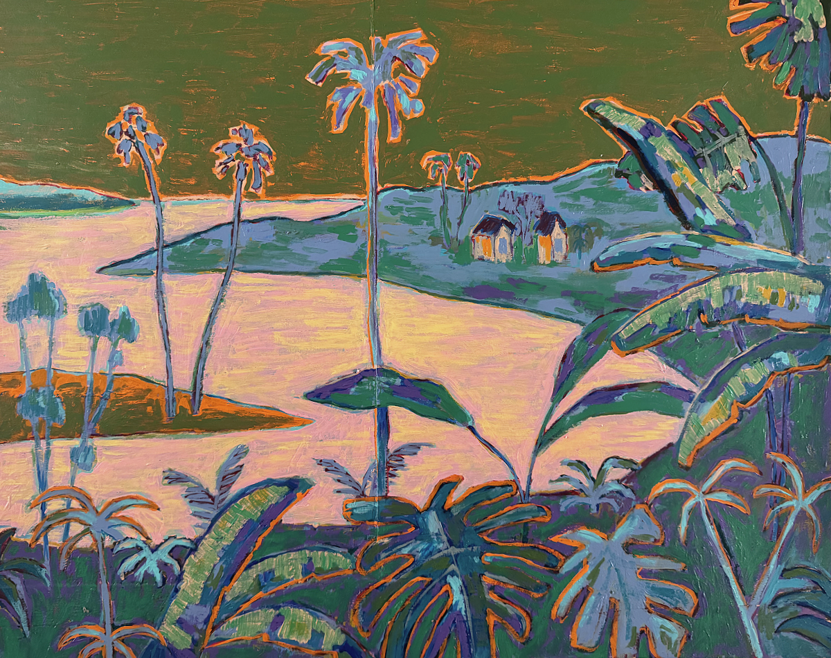  Twilight Foliage  
Acrylic on paper 
40x50 cm 
 €990,- 