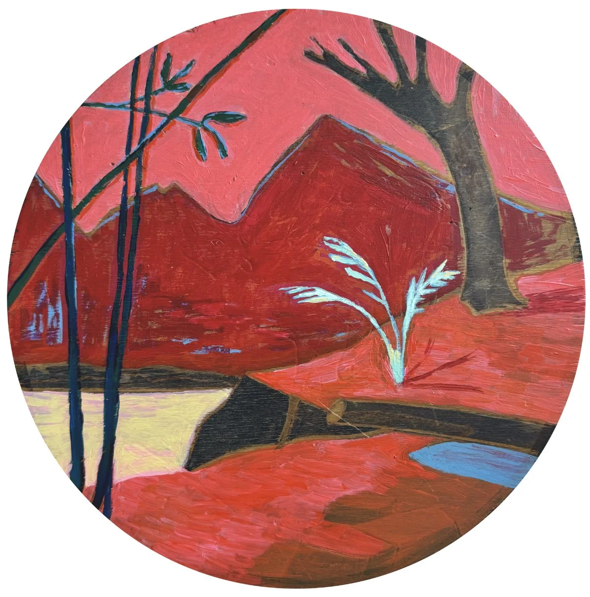  Quiet Tree  
Acrylic on wood 
25,5 x 25,5 cm 
  