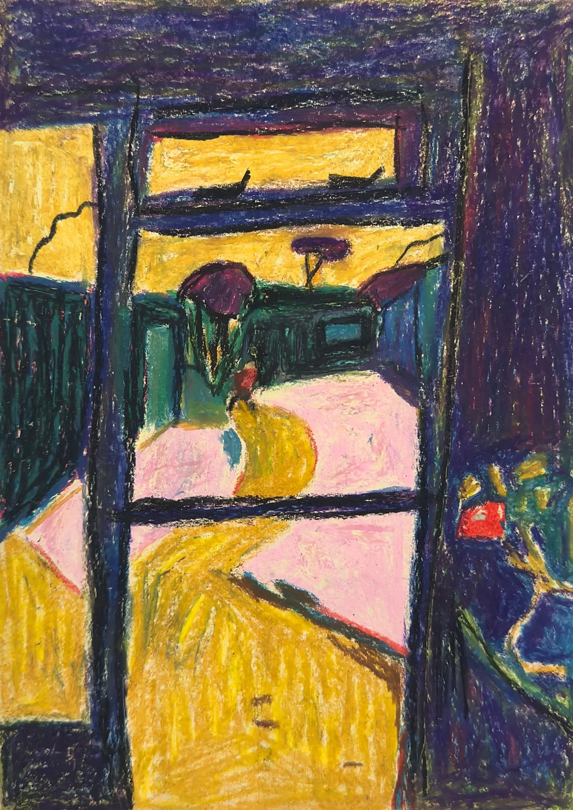  The World Was Still There  
Oil pastel on paper 
21 x 15 cm 
 Sold 