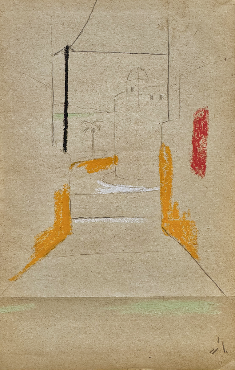  Sunlight Writes Its Memory  
Oil pastel & pencil on paper 
23,7x15,3 cm 
 €430,- 