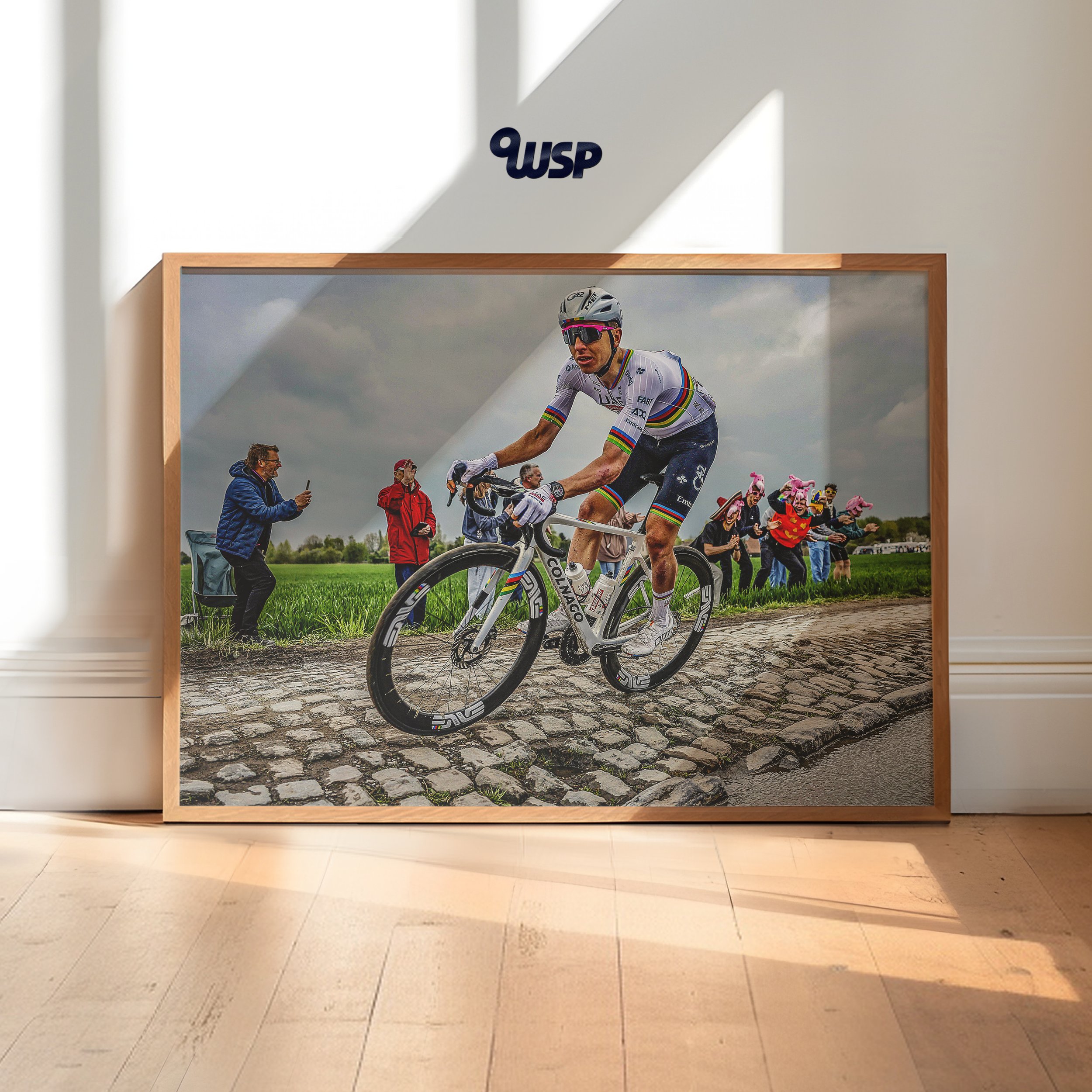 Tadej Pogacar – Tadej Pogacar Print – World champion Print – Paris Roubaix Poster – Cycling Poster