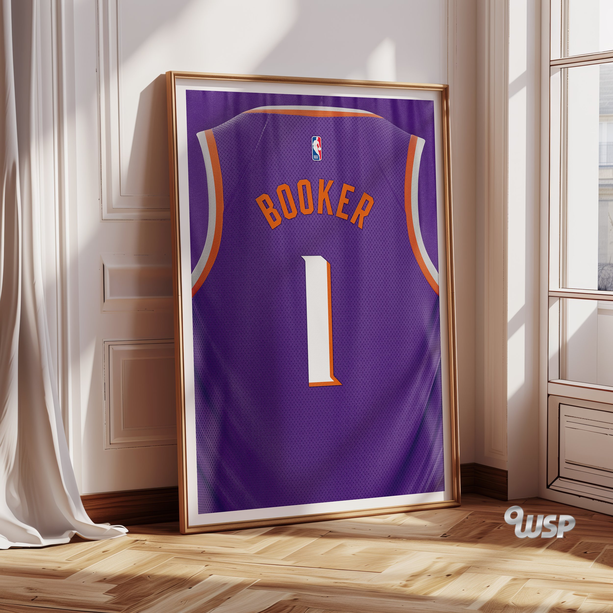 Devin Booker Poster – Devin Booker Jersey – Charlotte Hornets Print – NBA Fans – NBA Poster – Basketball Print – Basketball Gift