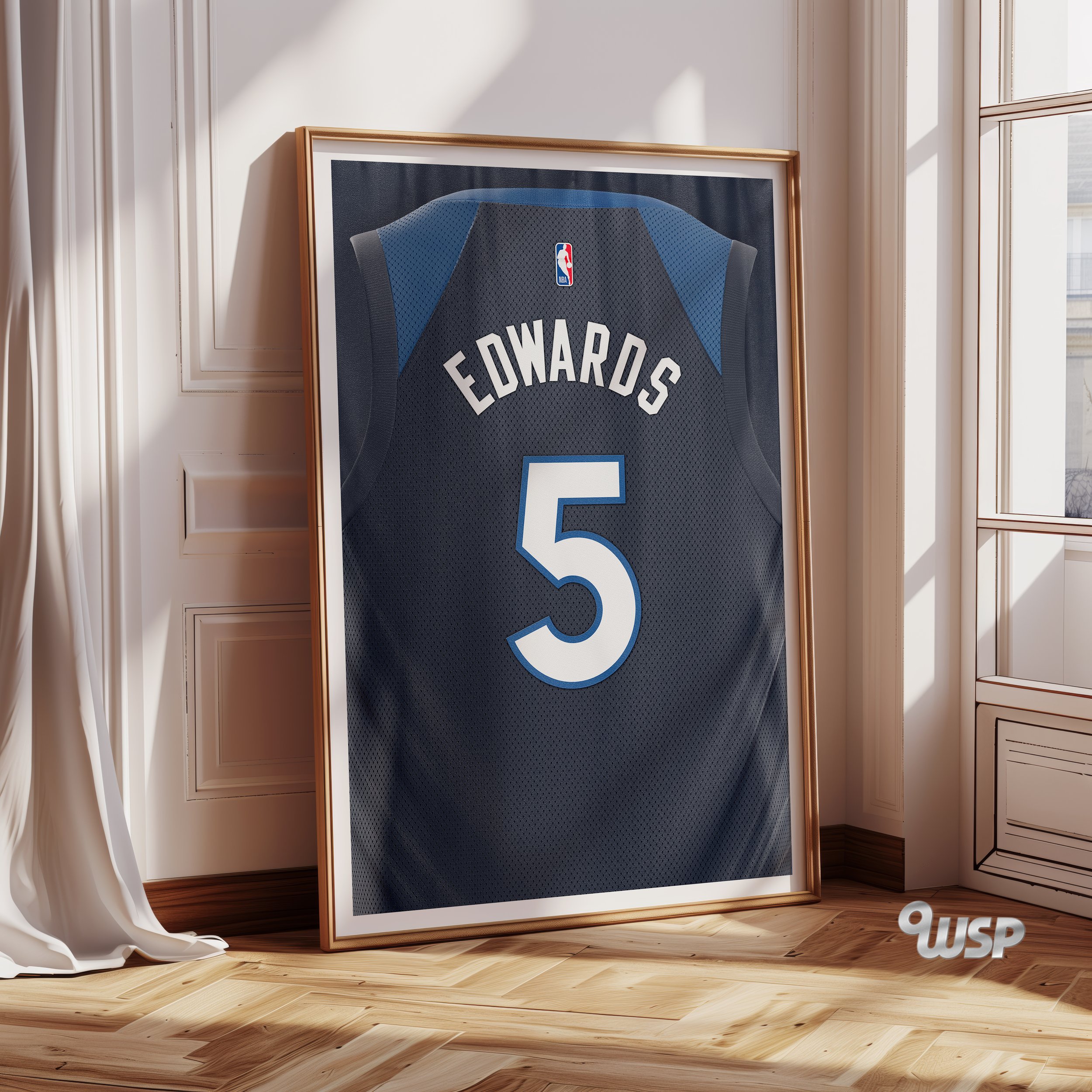Anthony Edwards Poster – Anthony Edwards Jersey – Phoenix Suns Print – NBA Fans – NBA Poster – Basketball Print – Basketball Gift