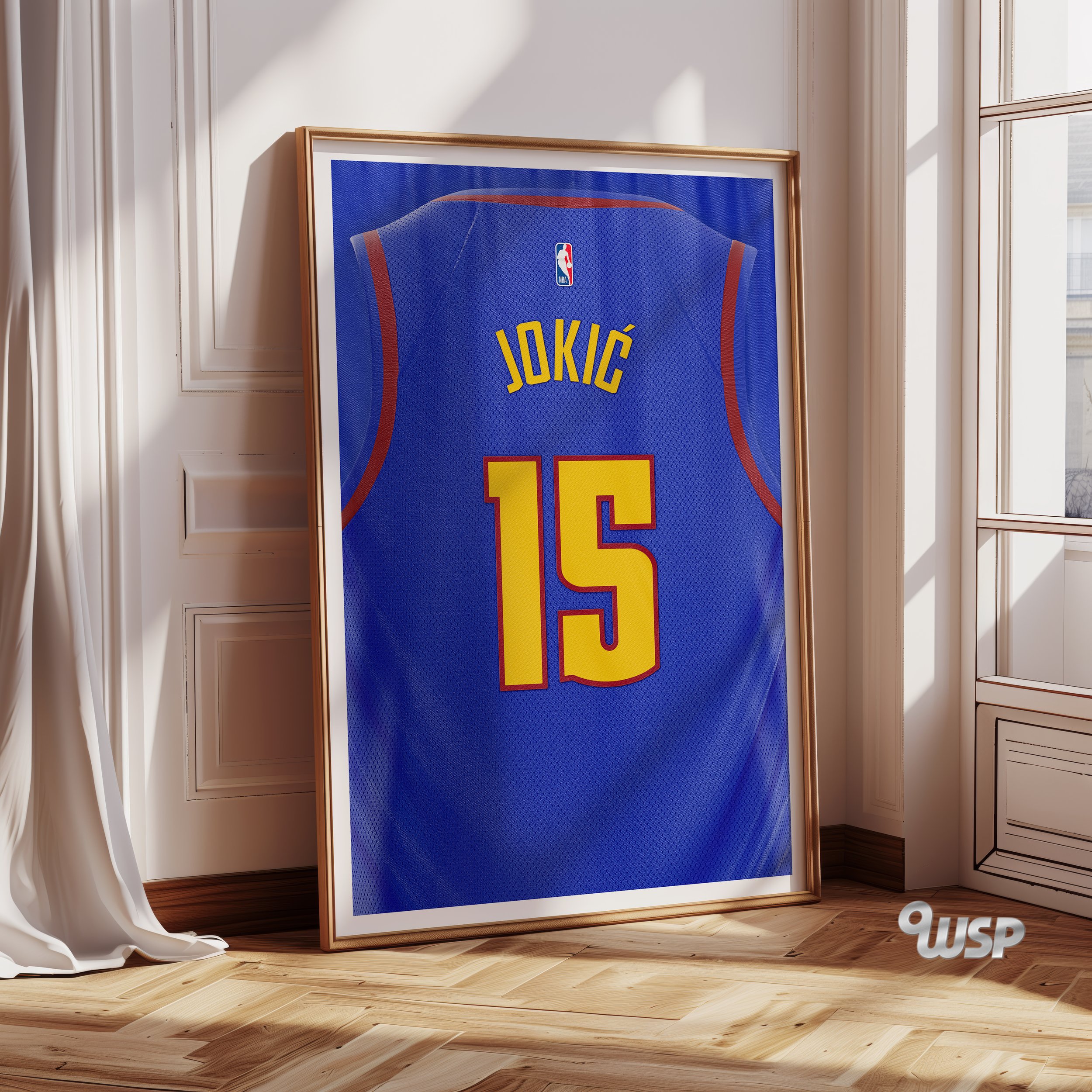Nikola Jokić Poster – Nikola Jokić Jersey – Denver Nuggets Print – NBA Fans – NBA Poster – Basketball Print – Basketball Gift