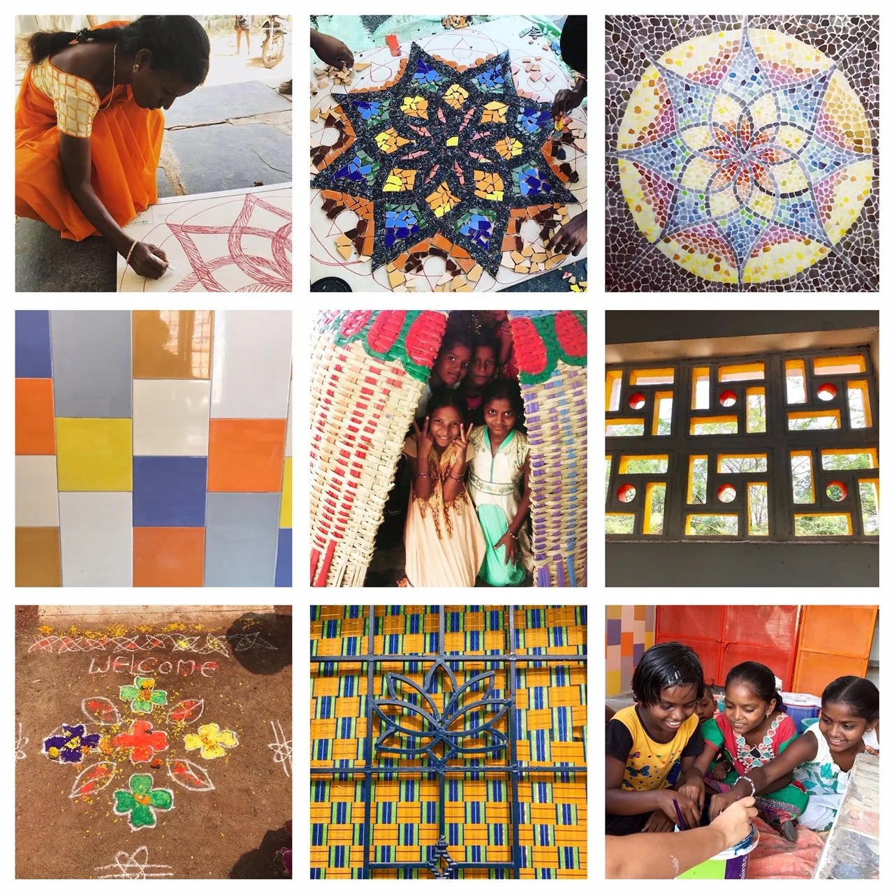 A collage of decorative elements! 