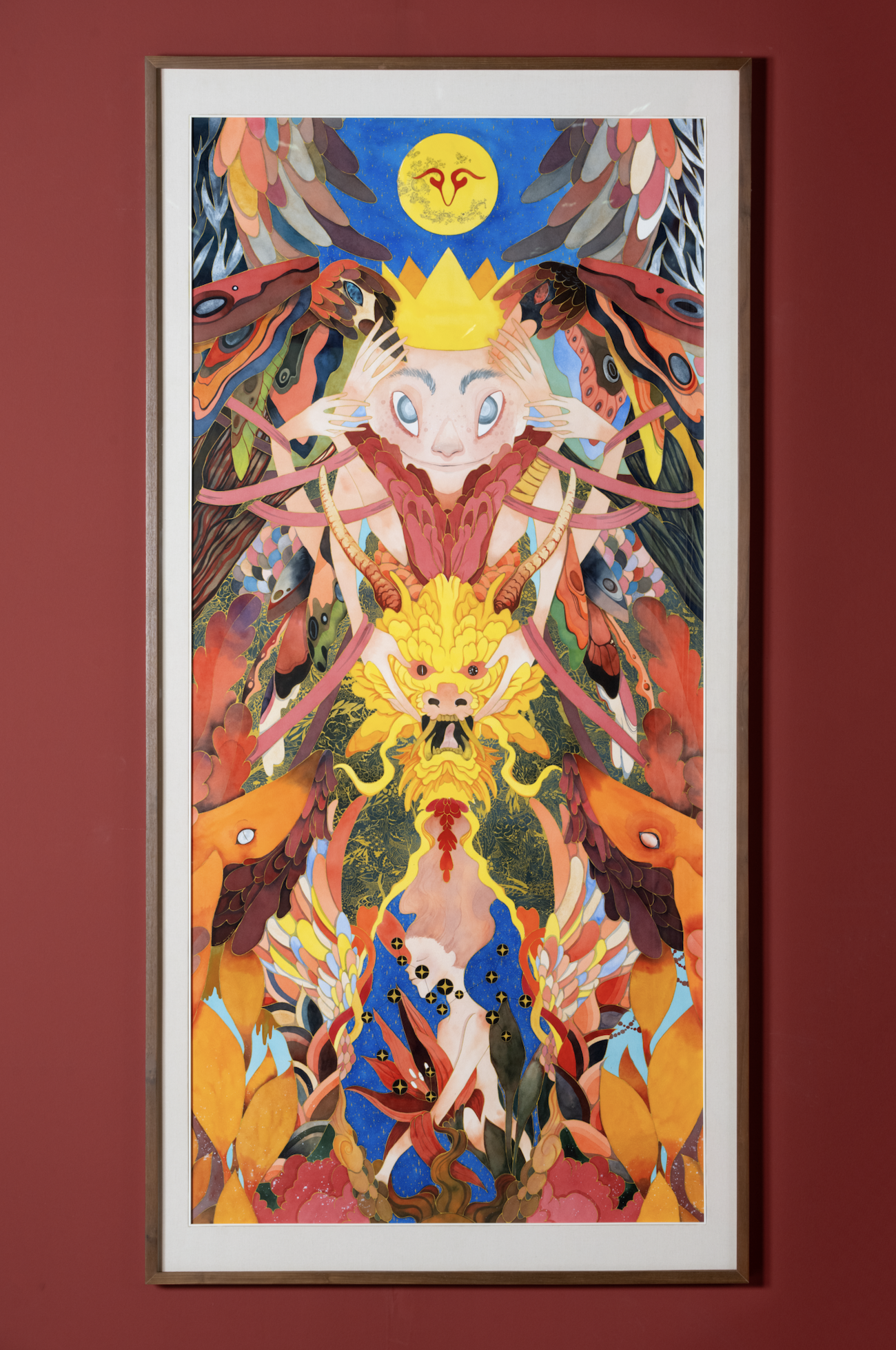 ARIES KING , Watercolor on Paper 235 x 110 cm