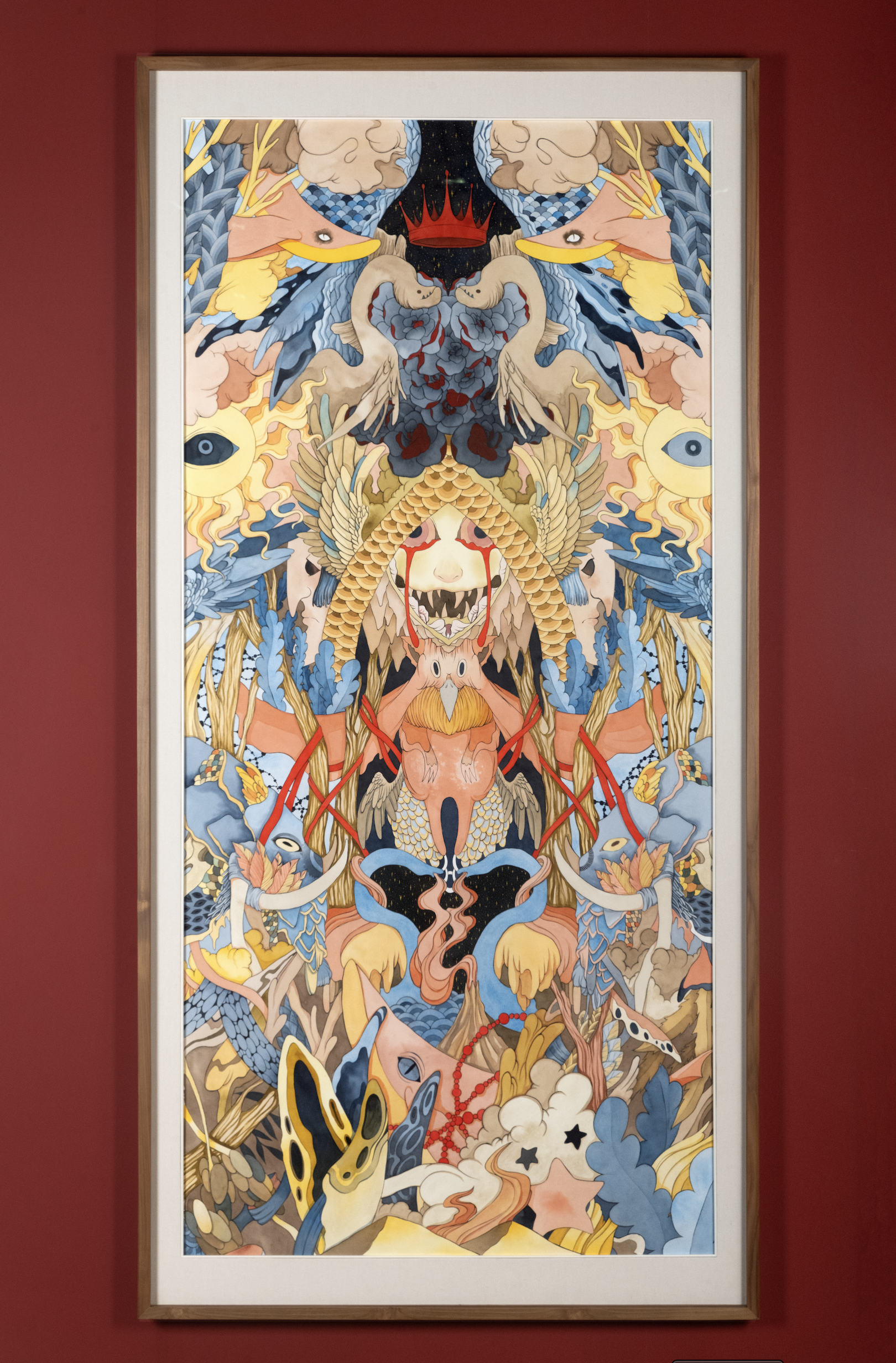 TELL TALL TALES, Watercolor on Paper 235 x 110 cm