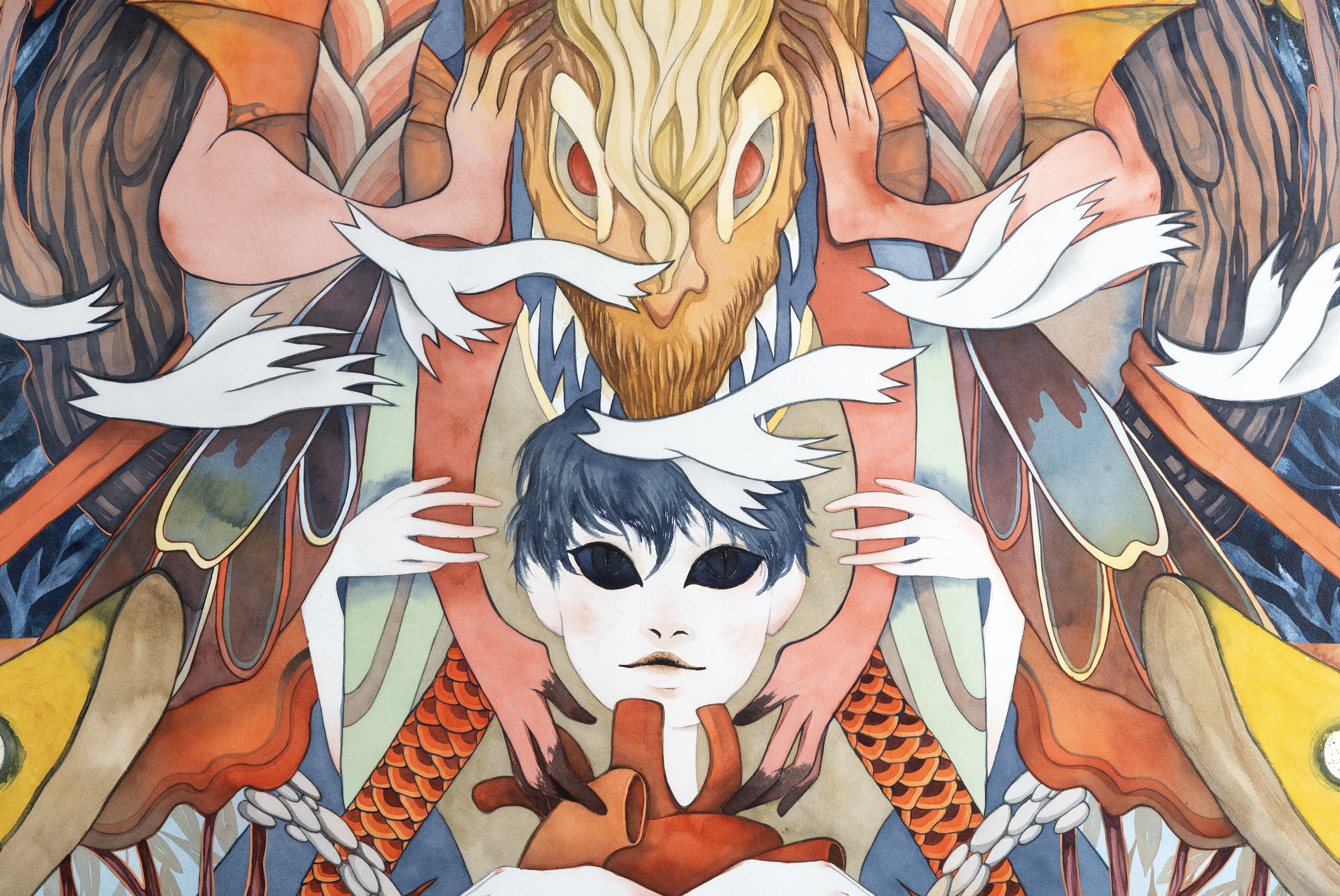 LET THERE BE BLOOD , Watercolor on Paper 235 x 110 cm