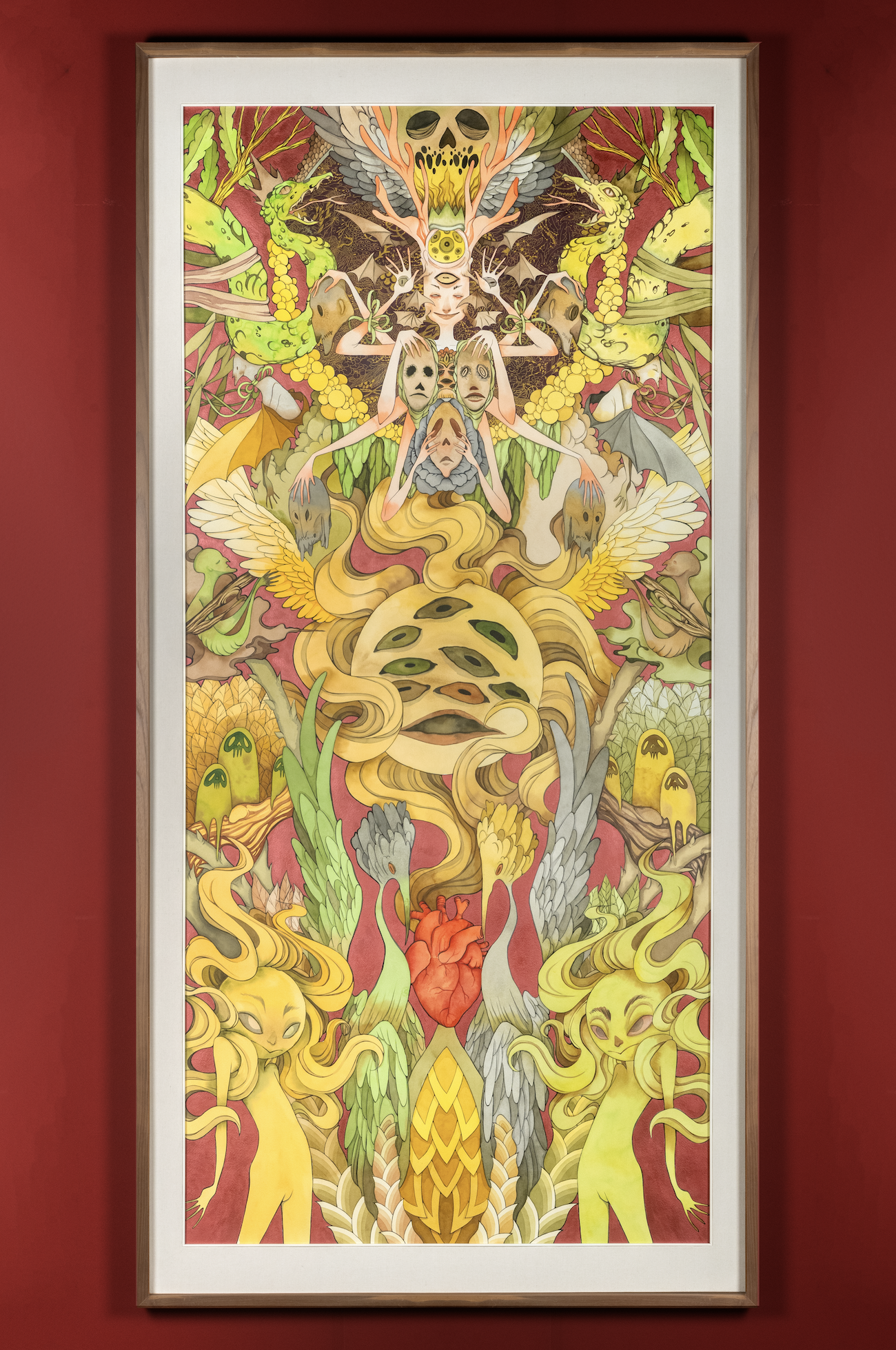 I'M THE ALPHA, THE HUGO , Watercolor on Paper 235 x 110 cm