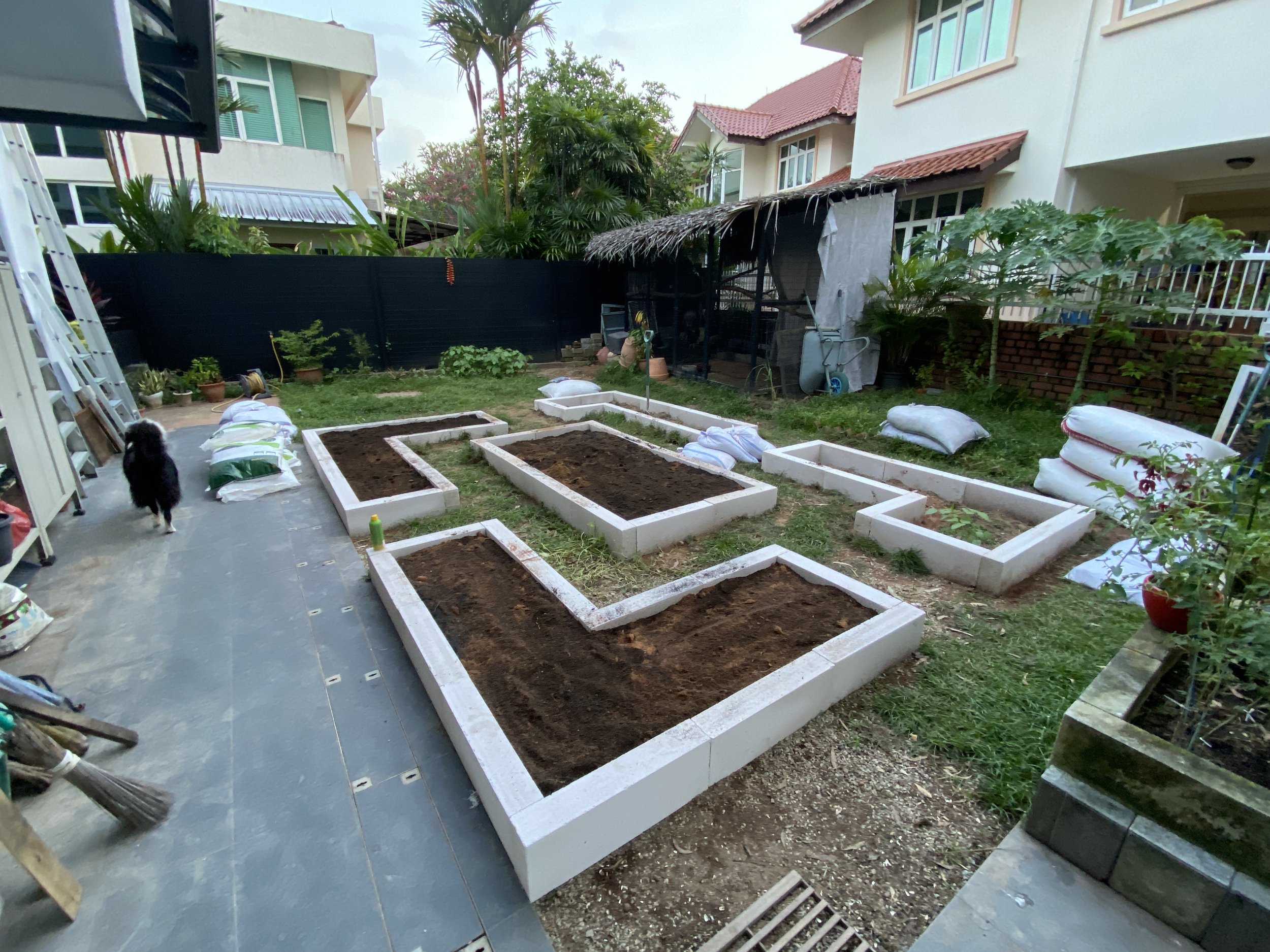 Addition of soil