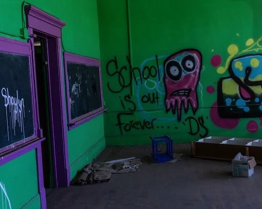 School&rsquo;s out.  Song choice a little too on the nose but what ya gonna do? 

Member:
@urbexhero
@patina_transport
@exposure_transports
@backroad_visions 

Also featured by:
@exposure_urbex
@exposure_midnight_
@global_urbex
@nature_takes_over
@re