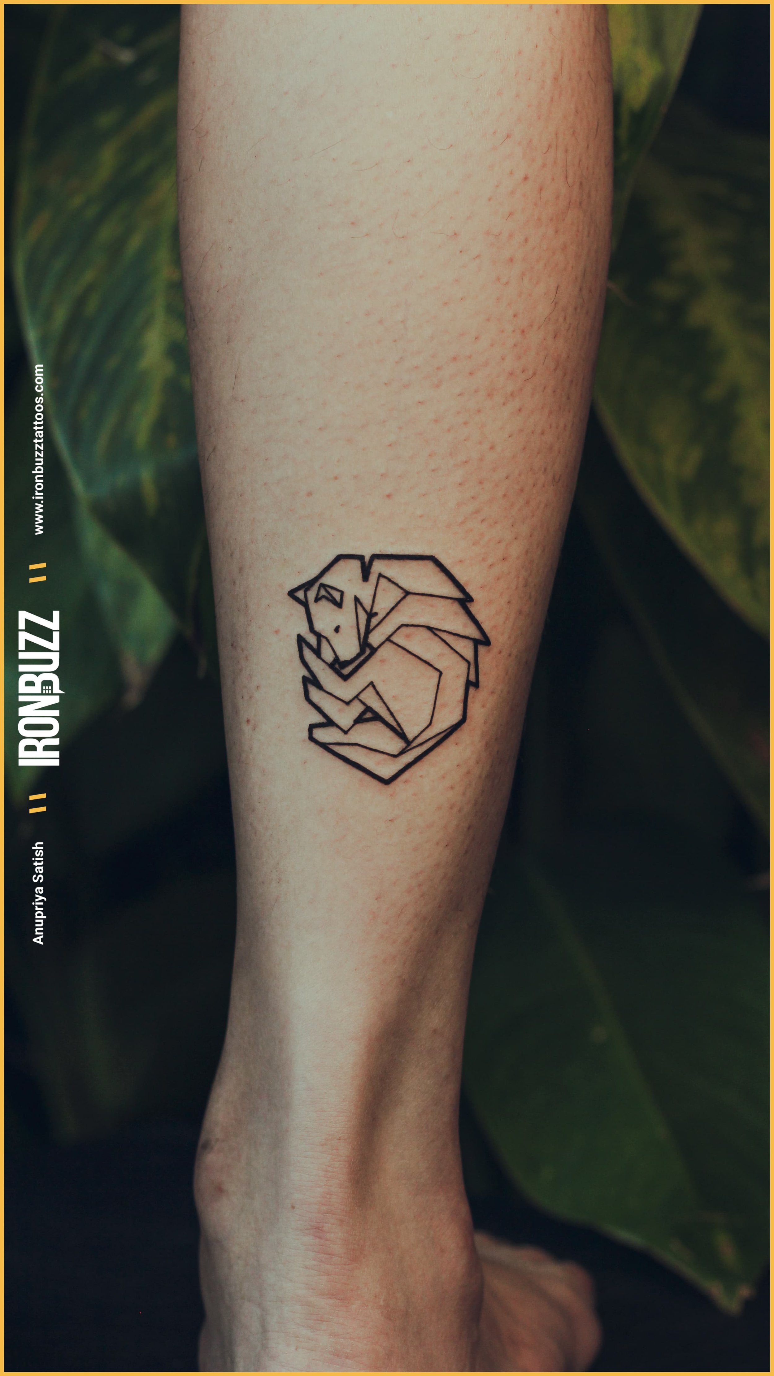 Small Hand Geometric tattoo at theYoucom