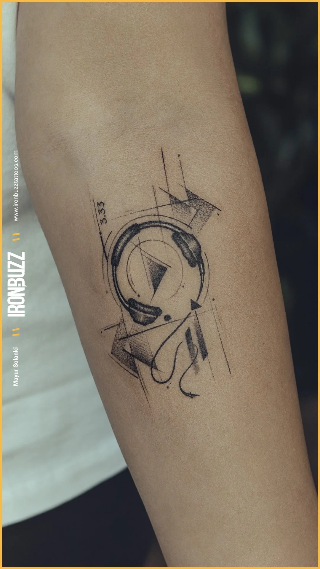 Introducing our minimal small-sized tattoo design featuring iconic music control buttons. This black and grey or colour tattoo captures the essence of music and its ability to evoke emotions and create memorable moments. The tattoo showcases a play b