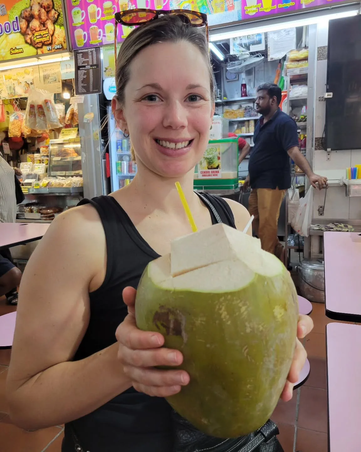 First time drinking fresh coconut water 🥥

#coconut #singapore #travel