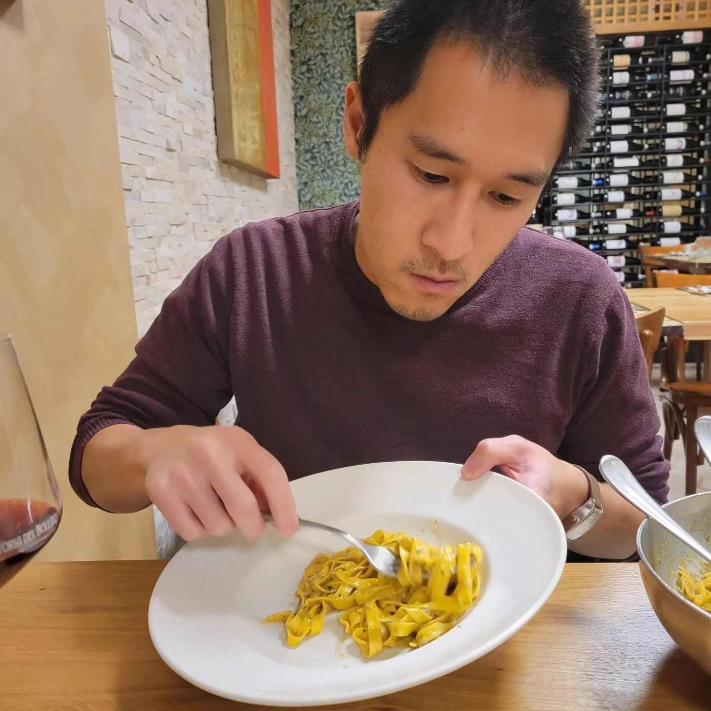 Time to eat- mangia, mangia, mangia

Pappardelle with porcini mushrooms 

@trattoriadelbollito 

#homemadepasta #pasta #porcini #piedmonte #italy